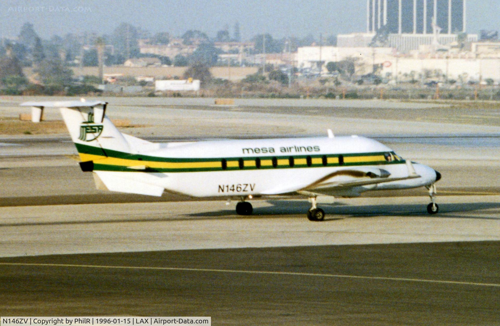 N146ZV, 1995 Beech 1900D C/N UE-146, N146ZV 1995 Beech 1900D Mesa Airlines LAX 01.96