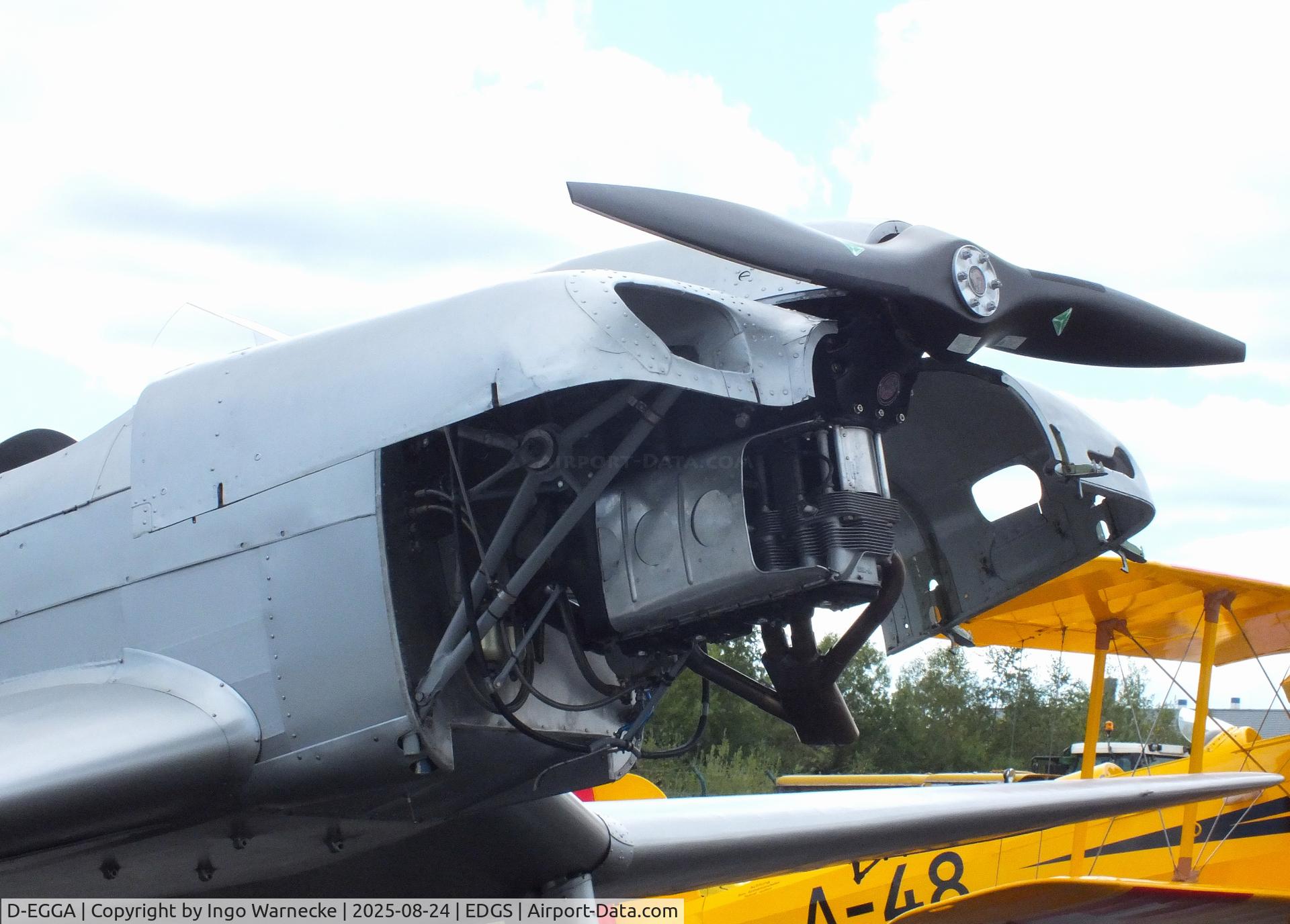 D-EGGA, 1940 Klemm Kl-35D C/N 1983-1297, Klemm Kl 35D at the 2025 Flughafenfest (airport open day) at Siegerlandflughafen (Siegerland airport), Burbach