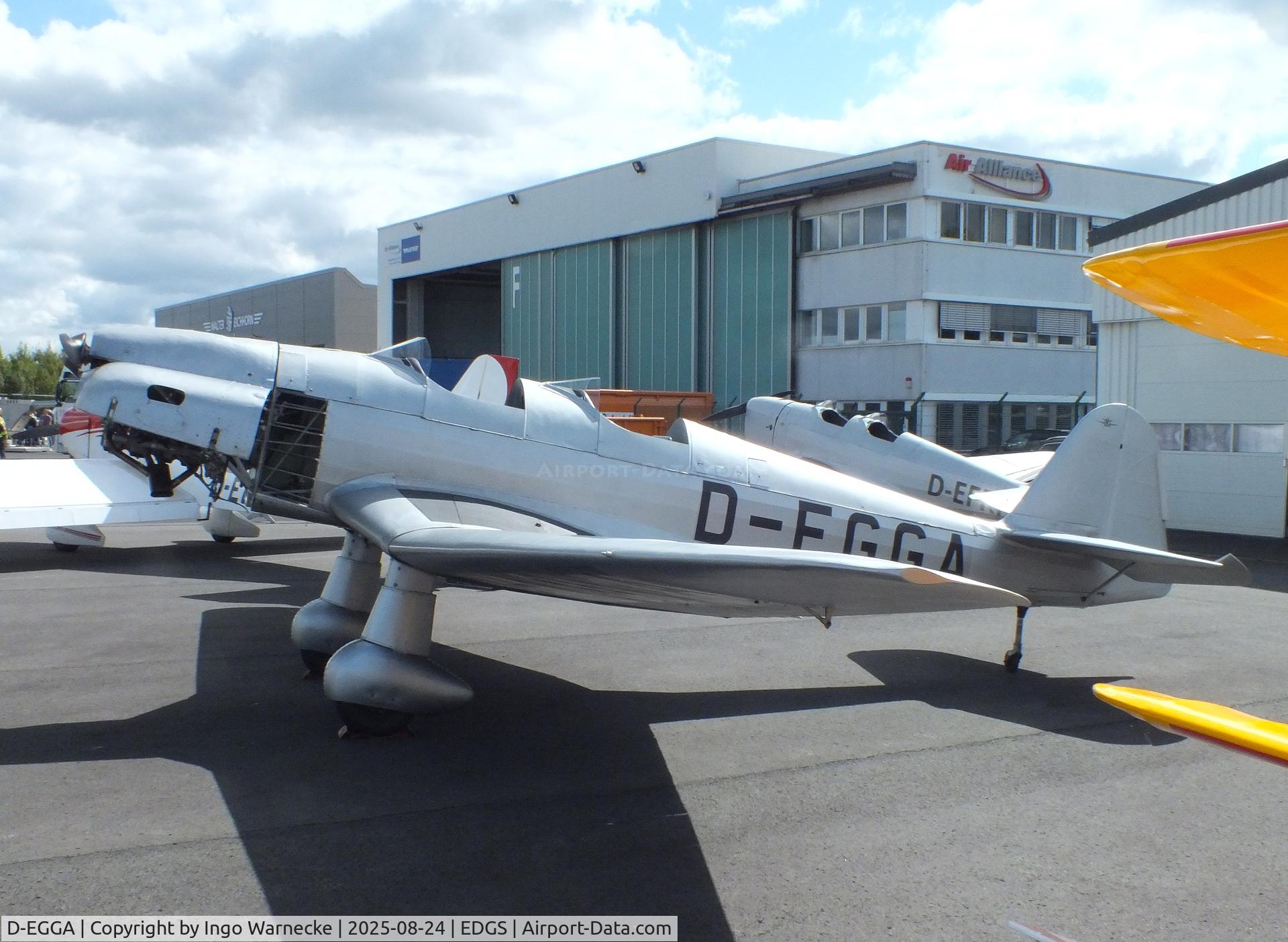 D-EGGA, 1940 Klemm Kl-35D C/N 1983-1297, Klemm Kl 35D at the 2025 Flughafenfest (airport open day) at Siegerlandflughafen (Siegerland airport), Burbach