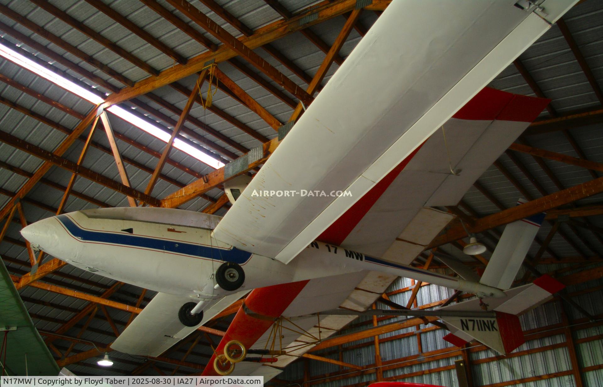 N17MW, Wilkes Raymond S BMW-1 C/N 1, Hanging in the rafters at Blakesburg