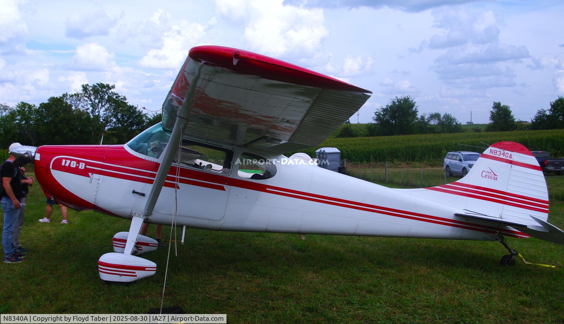 N8340A, 1952 Cessna 170B C/N 25192, The Annual Blakesburg Iowa 2025 Fly In