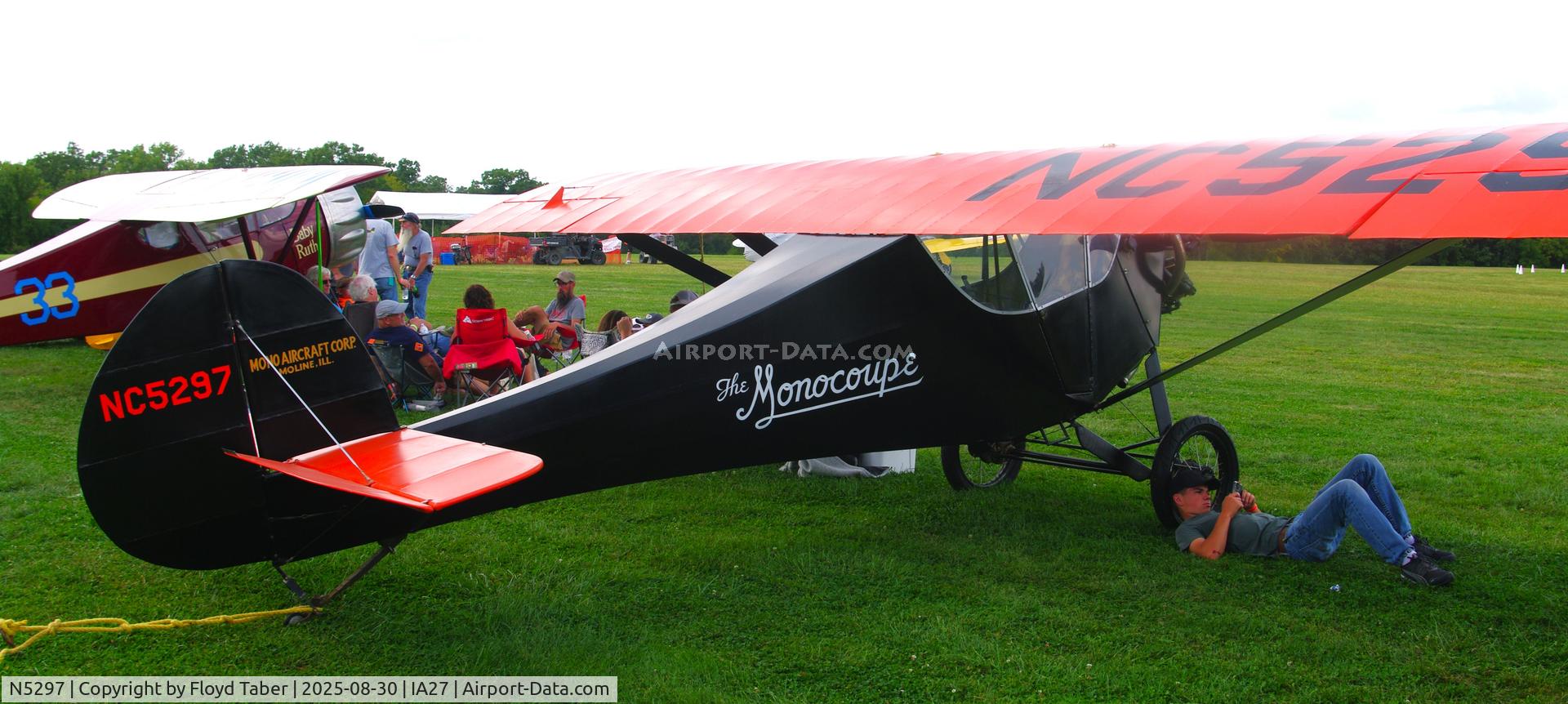 N5297, 1928 Mono-aircraft Inc Monocoupe C/N 18, The Annual Blakesburg Iowa 2025 Fly In