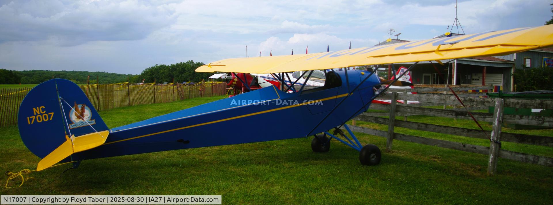 N17007, 1935 American Eagle Eaglet B-31 C/N 1111, The Annual Blakesburg Iowa 2025 Fly In