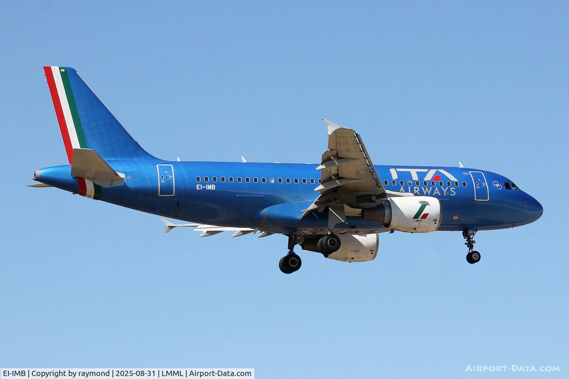 EI-IMB, 2003 Airbus A319-112 C/N 2033, Airbus A319-112 of ITA reg EI-IMB on short finals to RW31 Malta.