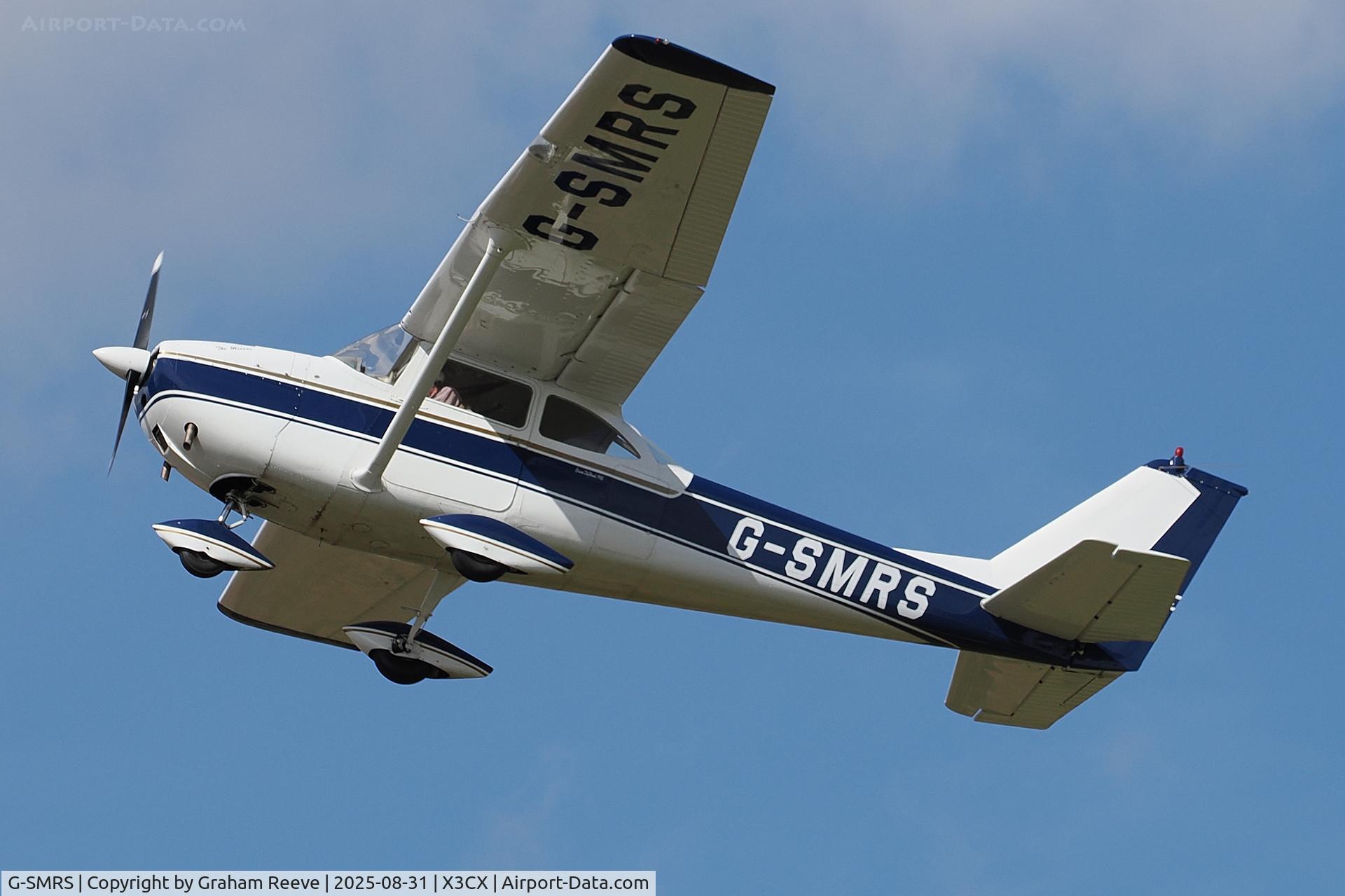 G-SMRS, 1965 Cessna 172F C/N 172-52558, Departing from Northrepps.