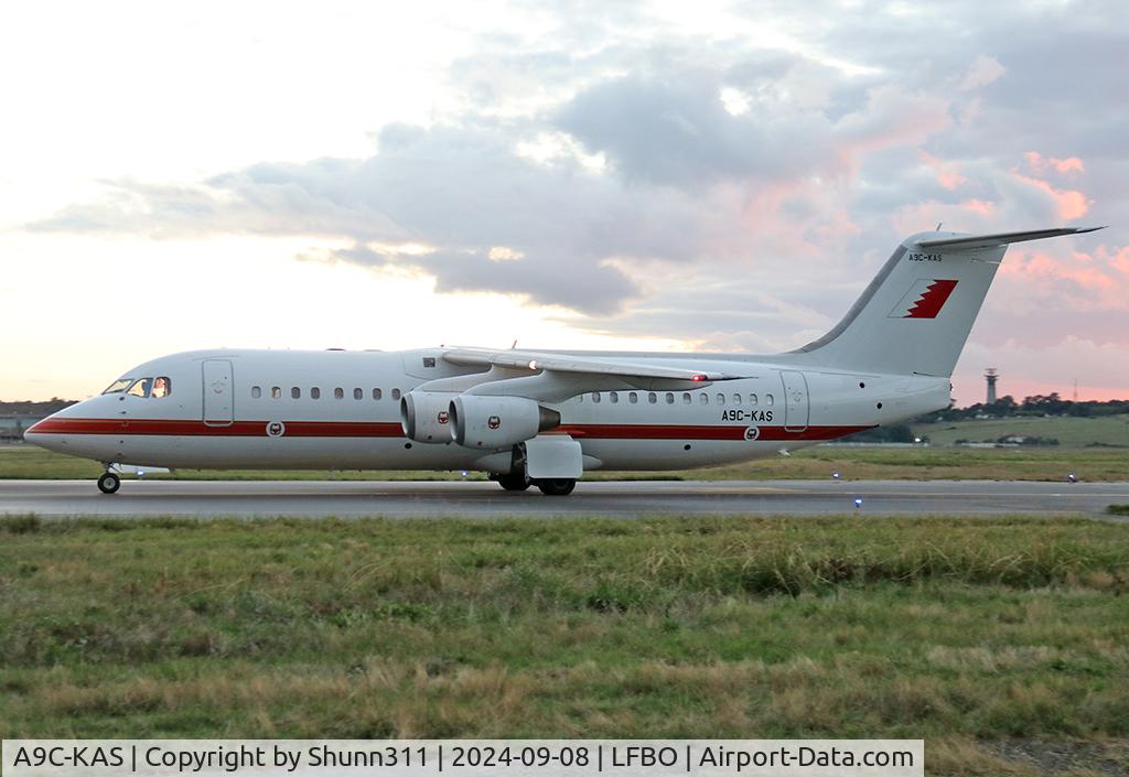 A9C-KAS, British Aerospace Avro 146-RJ100 C/N E3380, Taxiing to the Terminal...