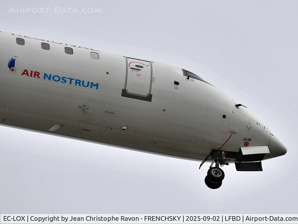 EC-LOX, 2011 Bombardier CRJ-1000ER NG (CL-600-2E25) C/N 19020, Madrid (MAD)	Bordeaux (BOD)	IB1203