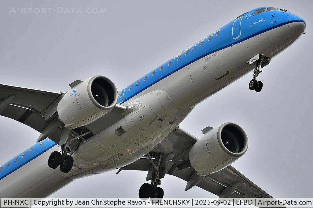 PH-NXC, 2021 Embraer E195-E2 (ERJ-190-400STD) C/N 19020051, Amsterdam (AMS)	Bordeaux (BOD)	KL1445