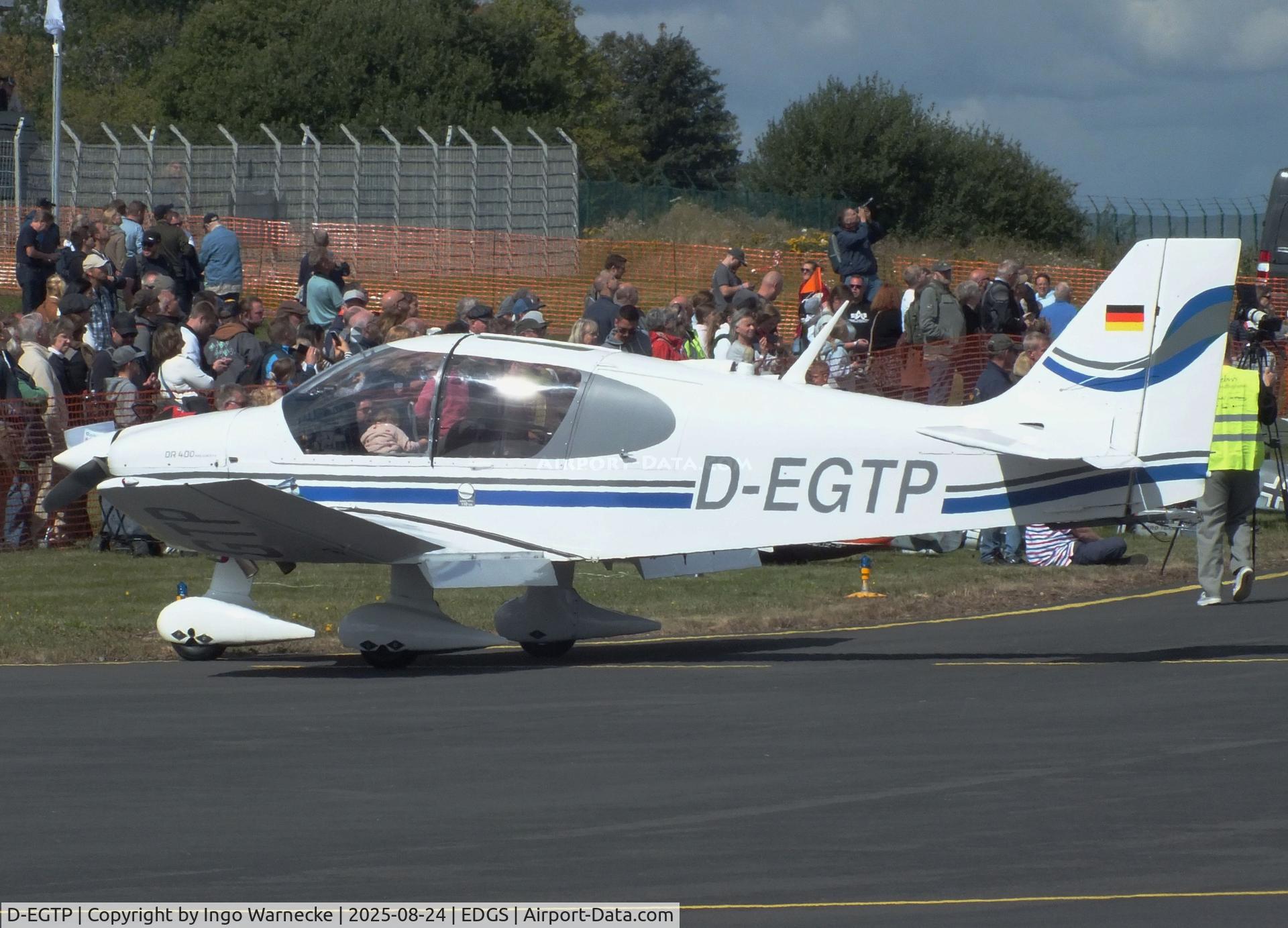 D-EGTP, Robin DR-400-180 Regent C/N 1261, Robin DR.400-180 Regent at the 2025 Flughafenfest (airport open day) at Siegerlandflughafen (Siegerland airport), Burbach