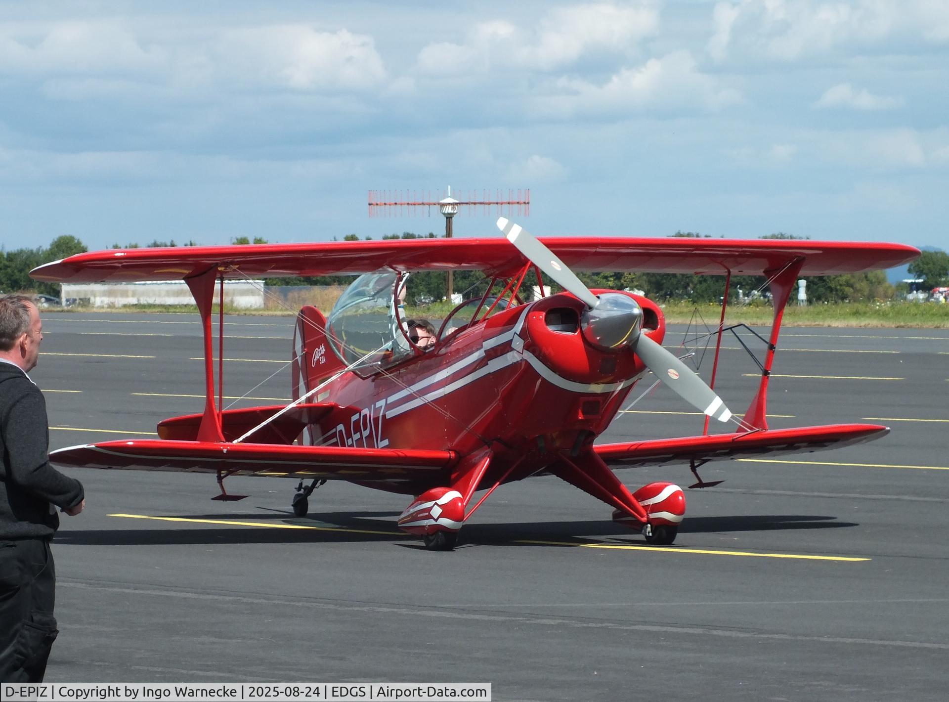 D-EPIZ, 1989 Christen Pitts S-2B Special Special C/N 5159, Christen Pitts S-2B Special at the 2025 Flughafenfest (airport open day) at Siegerlandflughafen (Siegerland airport), Burbach