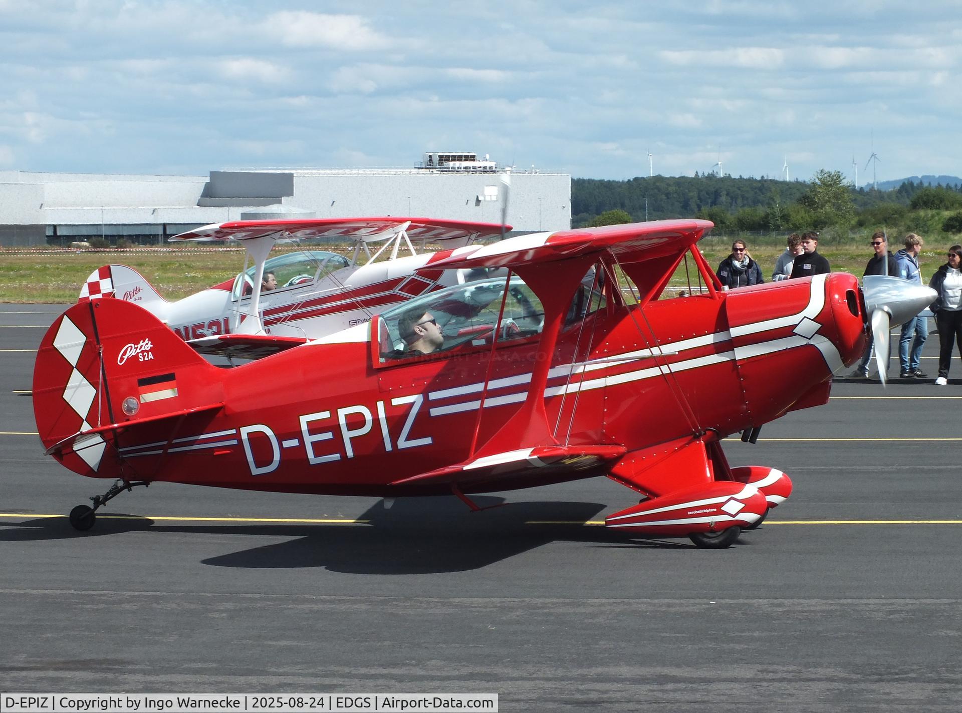 D-EPIZ, 1989 Christen Pitts S-2B Special Special C/N 5159, Christen Pitts S-2B Special at the 2025 Flughafenfest (airport open day) at Siegerlandflughafen (Siegerland airport), Burbach