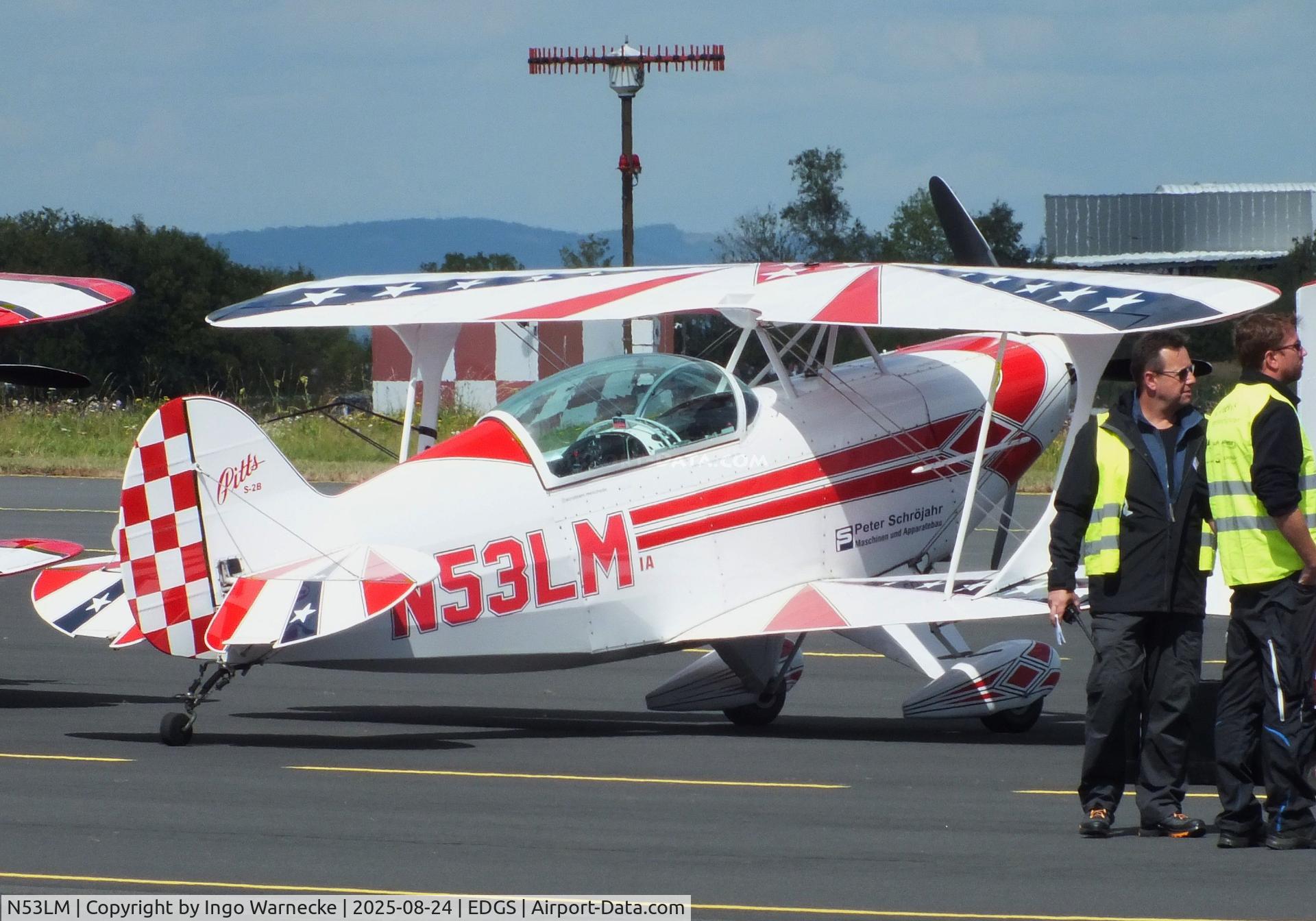 N53LM, 1983 Pitts S-2B Special C/N 5029, Pitts S-2B Special at the 2025 Flughafenfest (airport open day) at Siegerlandflughafen (Siegerland airport), Burbach