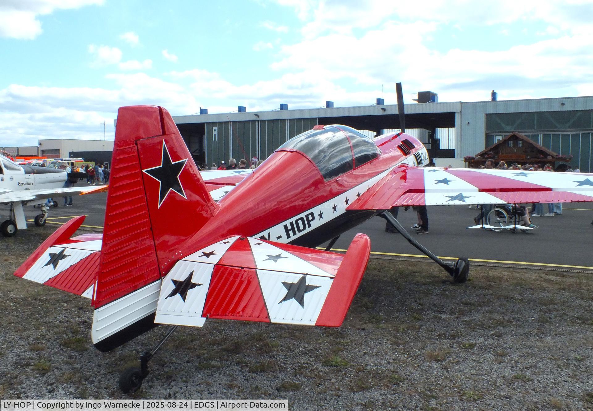 LY-HOP, Yakovlev Yak-54B C/N 03001, Yakovlev Yak-54B at the 2025 Flughafenfest (airport open day) at Siegerlandflughafen (Siegerland airport), Burbach
