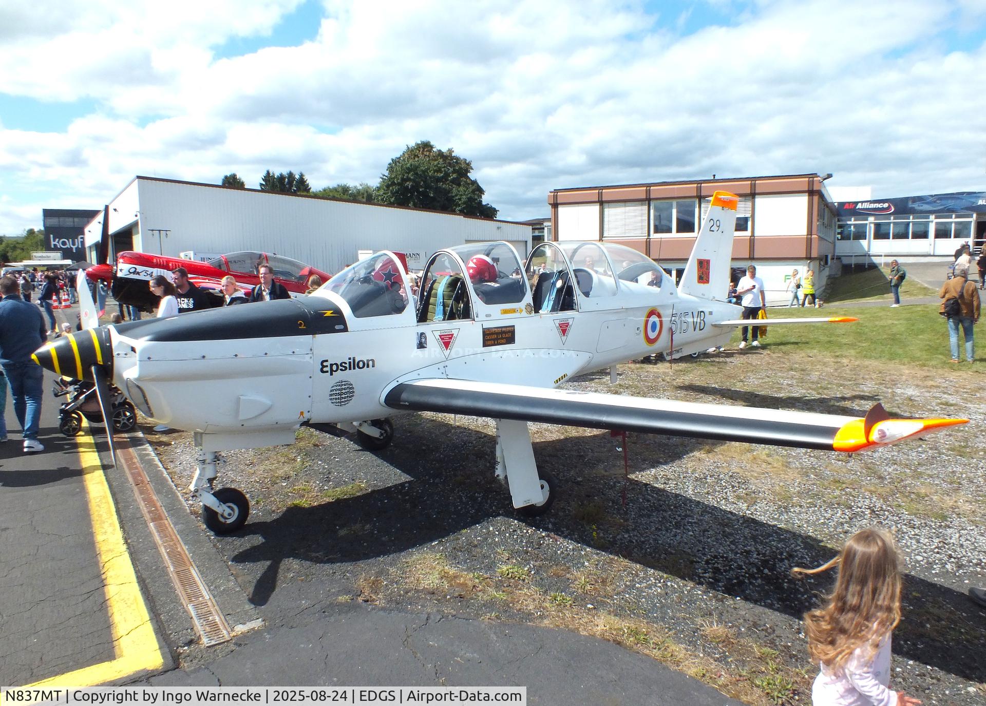 N837MT, Socata TB-30 Epsilon C/N 29, SOCATA TB-30 Epsilon at the 2025 Flughafenfest (airport open day) at Siegerlandflughafen (Siegerland airport), Burbach