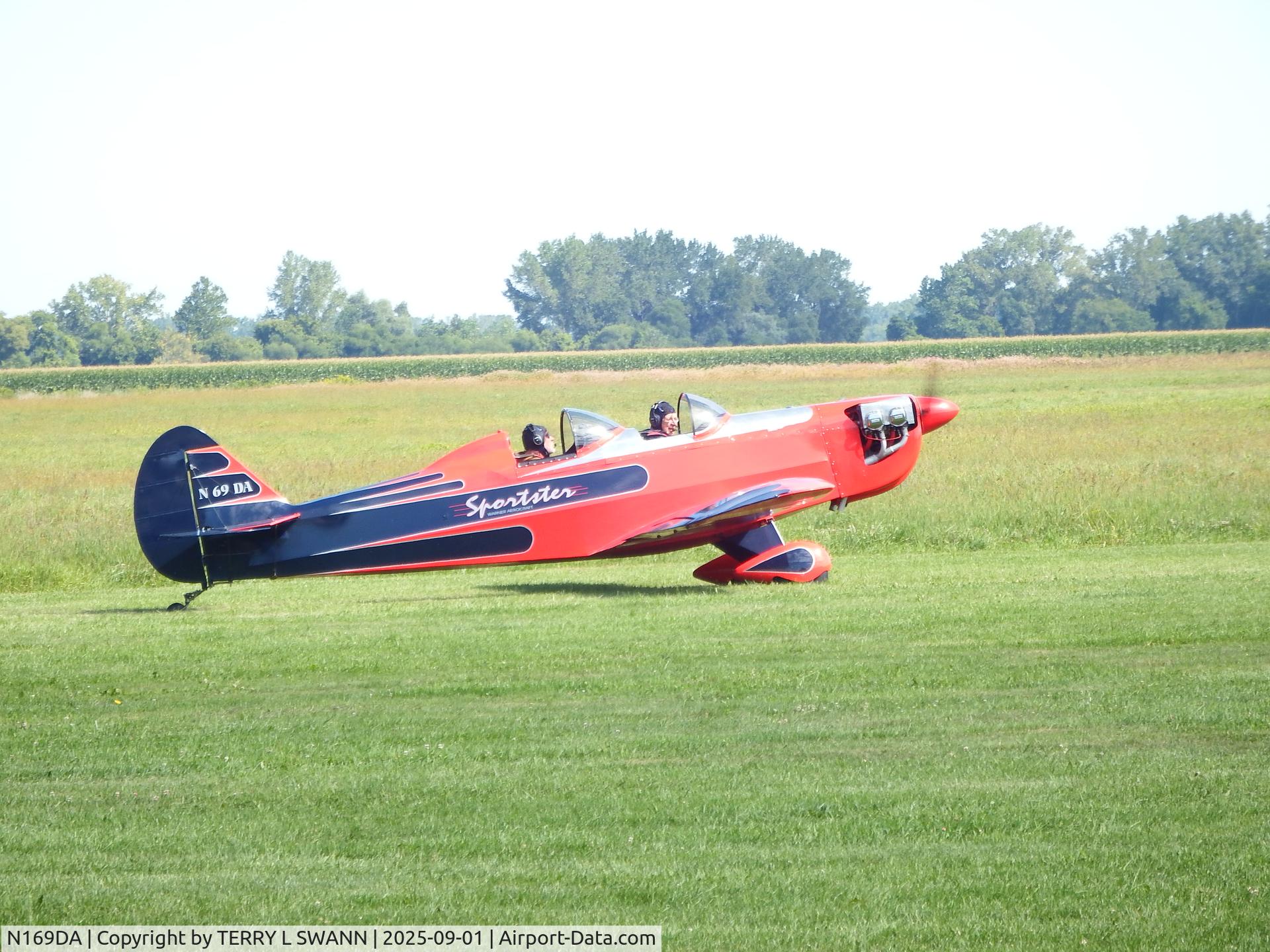 N169DA, 2007 Warner Sportster C/N 11707-SPTEXLSA1, ARRIVING AT THE FLY IN BREAKFAST IN GENESEO, NY.