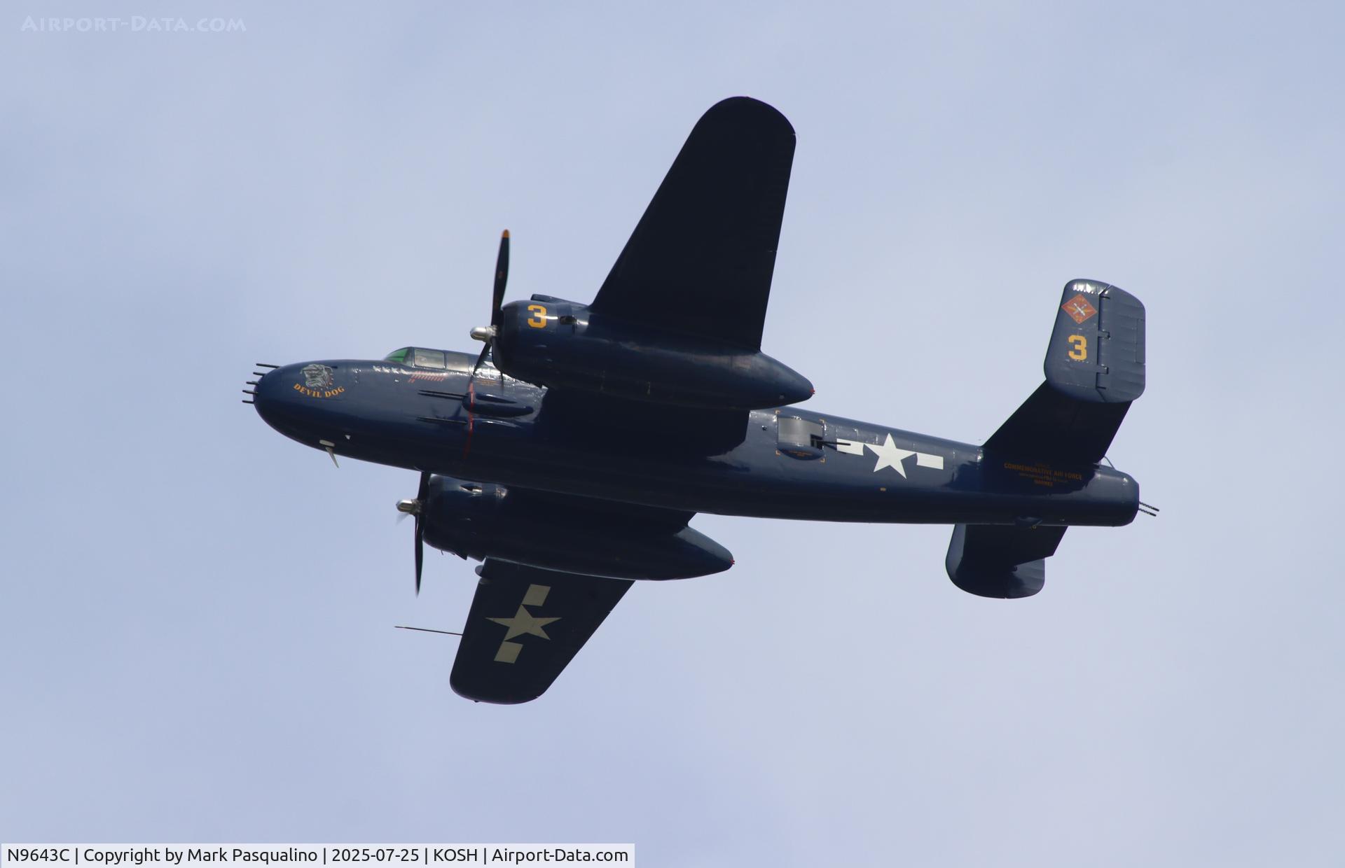 N9643C, 1944 North American B-25J Mitchell Mitchell C/N 108-47512, North American B-25J