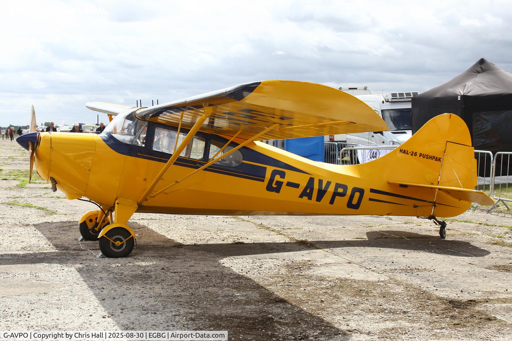 G-AVPO, 1967 Hindustan Aeronautics HAL-26 Pushpak C/N PK-127, LAA Rally 2025, Leicester
