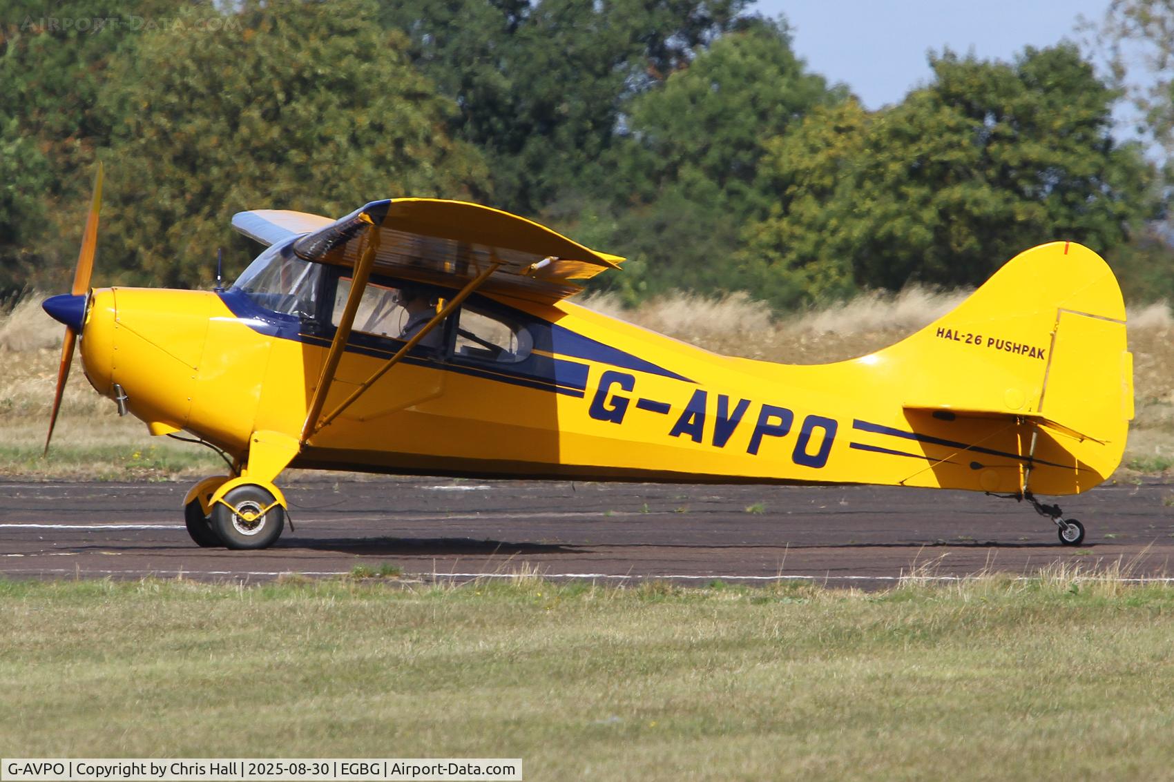 G-AVPO, 1967 Hindustan Aeronautics HAL-26 Pushpak C/N PK-127, LAA Rally 2025, Leicester