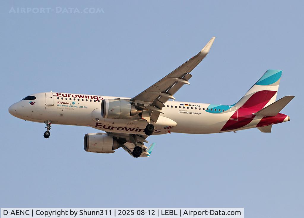 D-AENC, 2022 Airbus A320-251N C/N 10826, Landing rwy 24R... Additional 'Member of LUFTHANSA GROUP' titles on rear fuselage
