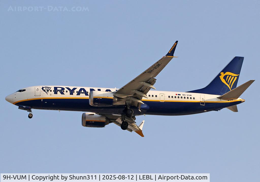 9H-VUM, 2021 Boeing 737-8 MAX C/N 65084, Landing rwy 24R