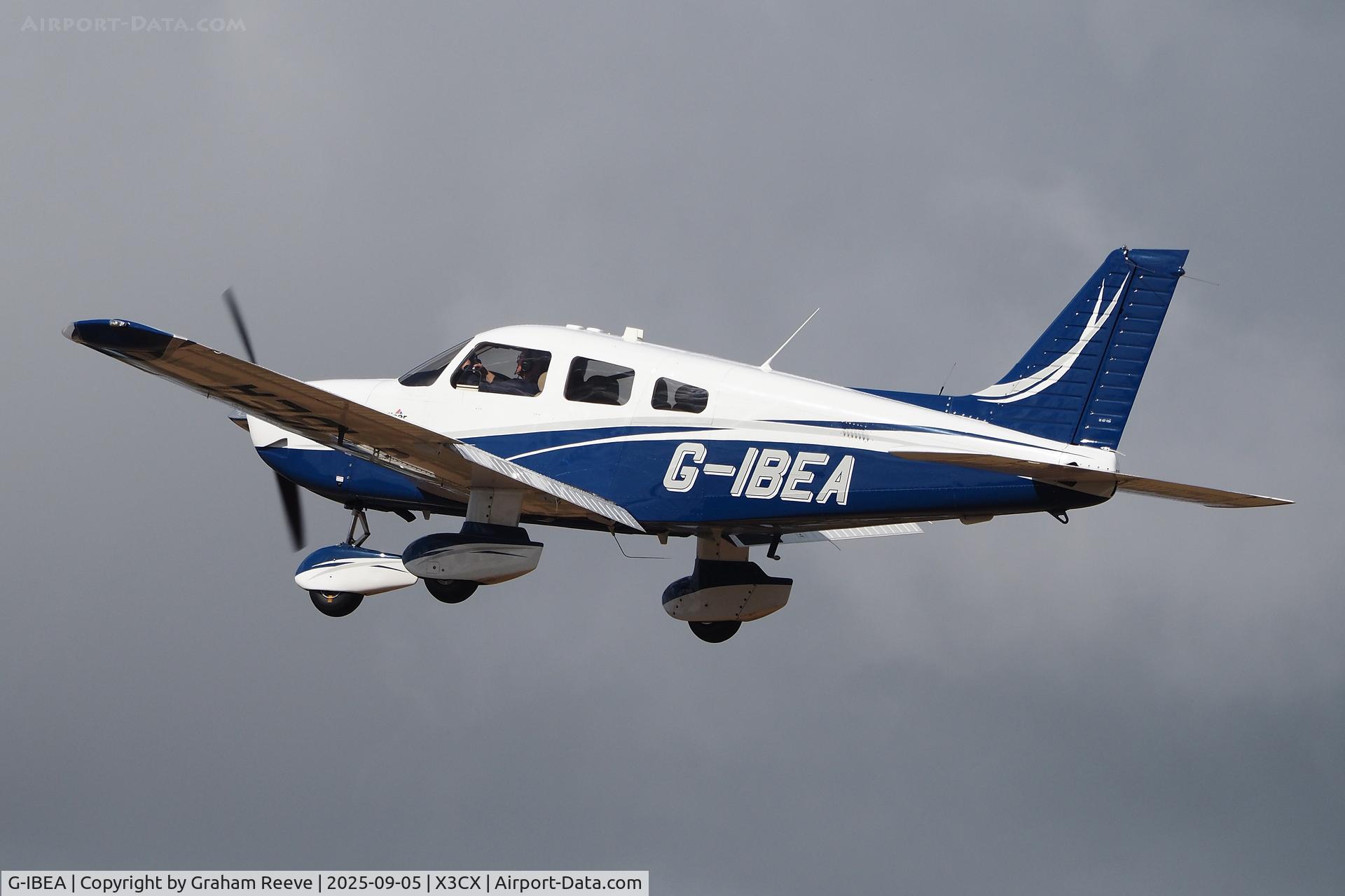 G-IBEA, 2018 Piper PA-28-181 Cherokee Archer III C/N 2881027, Departing from Northrepps.