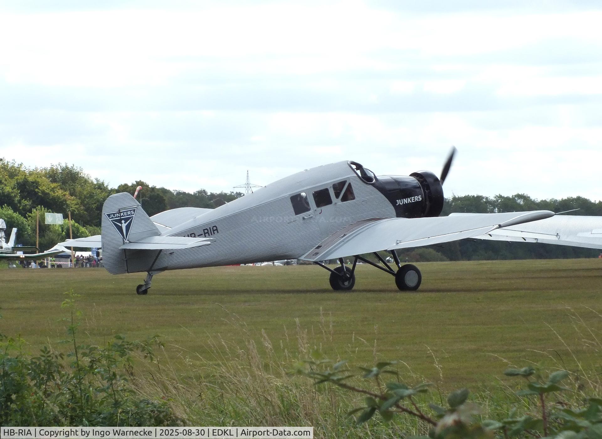 HB-RIA, 2019 Junkers F-13 (Replica) C/N 13-002, Rimowa / Junkers F 13 replica (with radial engine) at the 2025 Flugplatzfest Leverkusen airfield display