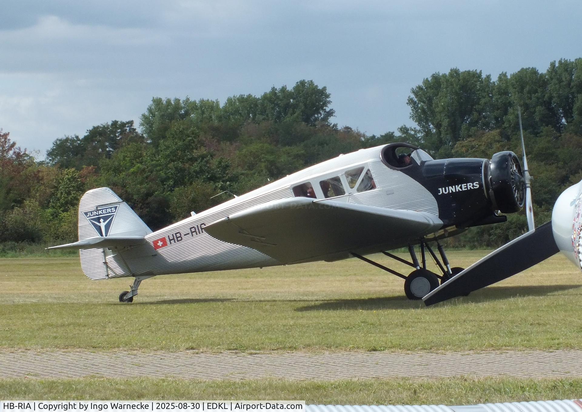 HB-RIA, 2019 Junkers F-13 (Replica) C/N 13-002, Rimowa / Junkers F 13 replica (with radial engine) at the 2025 Flugplatzfest Leverkusen airfield display