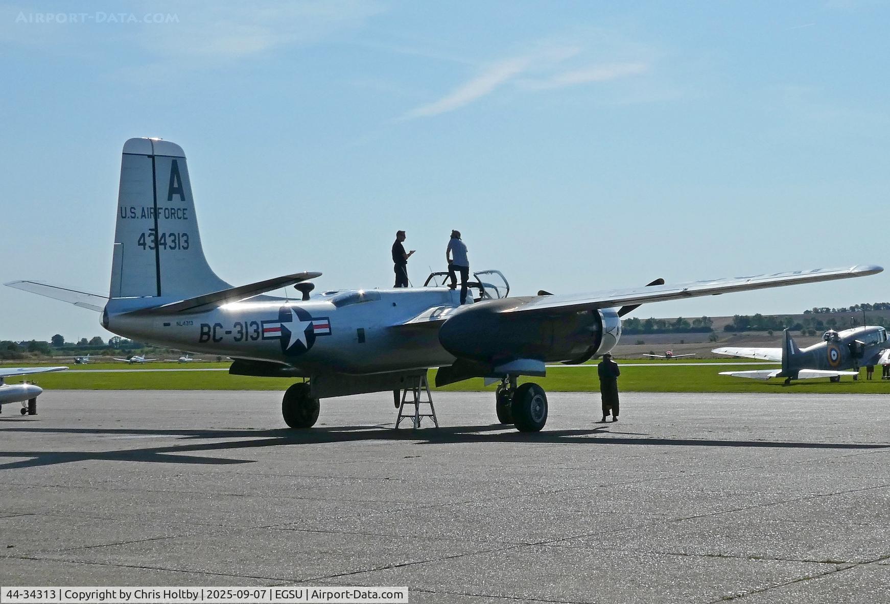 44-34313, 1944 Douglas A-26B Invader Invader C/N 27592, Also registered as NL4313 at the Duxford Battle of Britain Airshow 2025