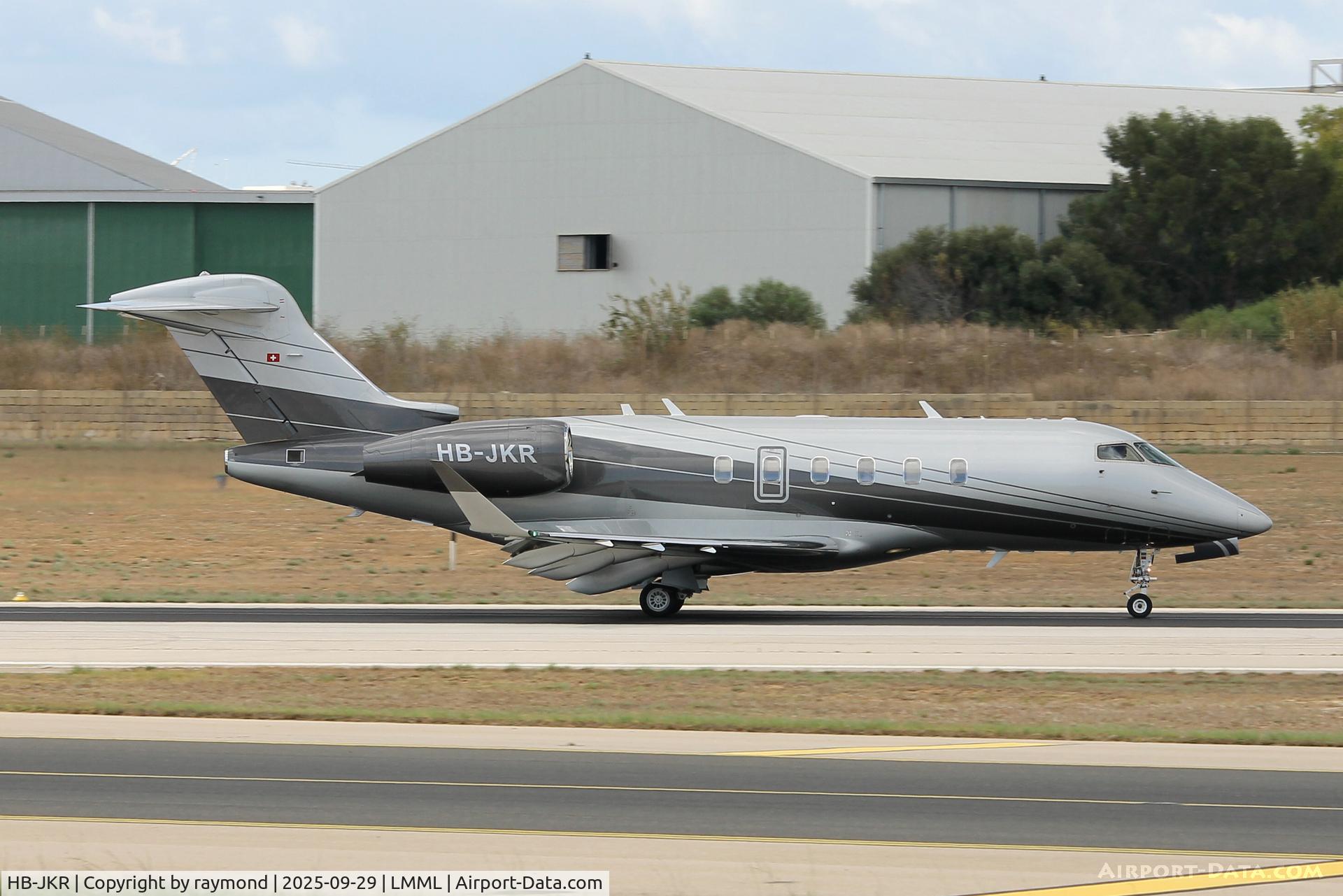 HB-JKR, 2018 Bombardier Challenger 350 (BD-100-1A10) C/N 20763, Bombardier Challenger 350 reg HB-JKR of Premium Aviation just landed on RW31 in Malta.