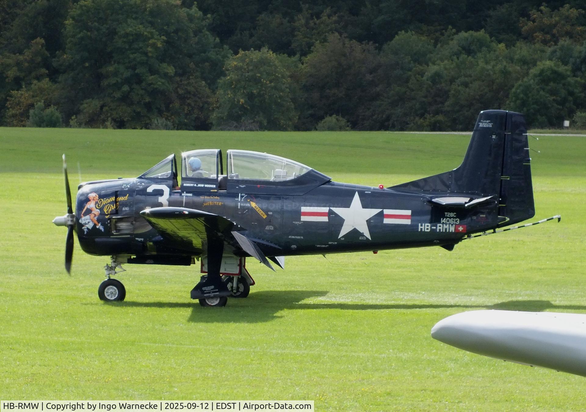 HB-RMW, 1957 North American T-28C Trojan Trojan C/N 226-190, North American T-28C Trojan at the 2025 Hahnweide Fly-in, Kirchheim unter Teck airfield