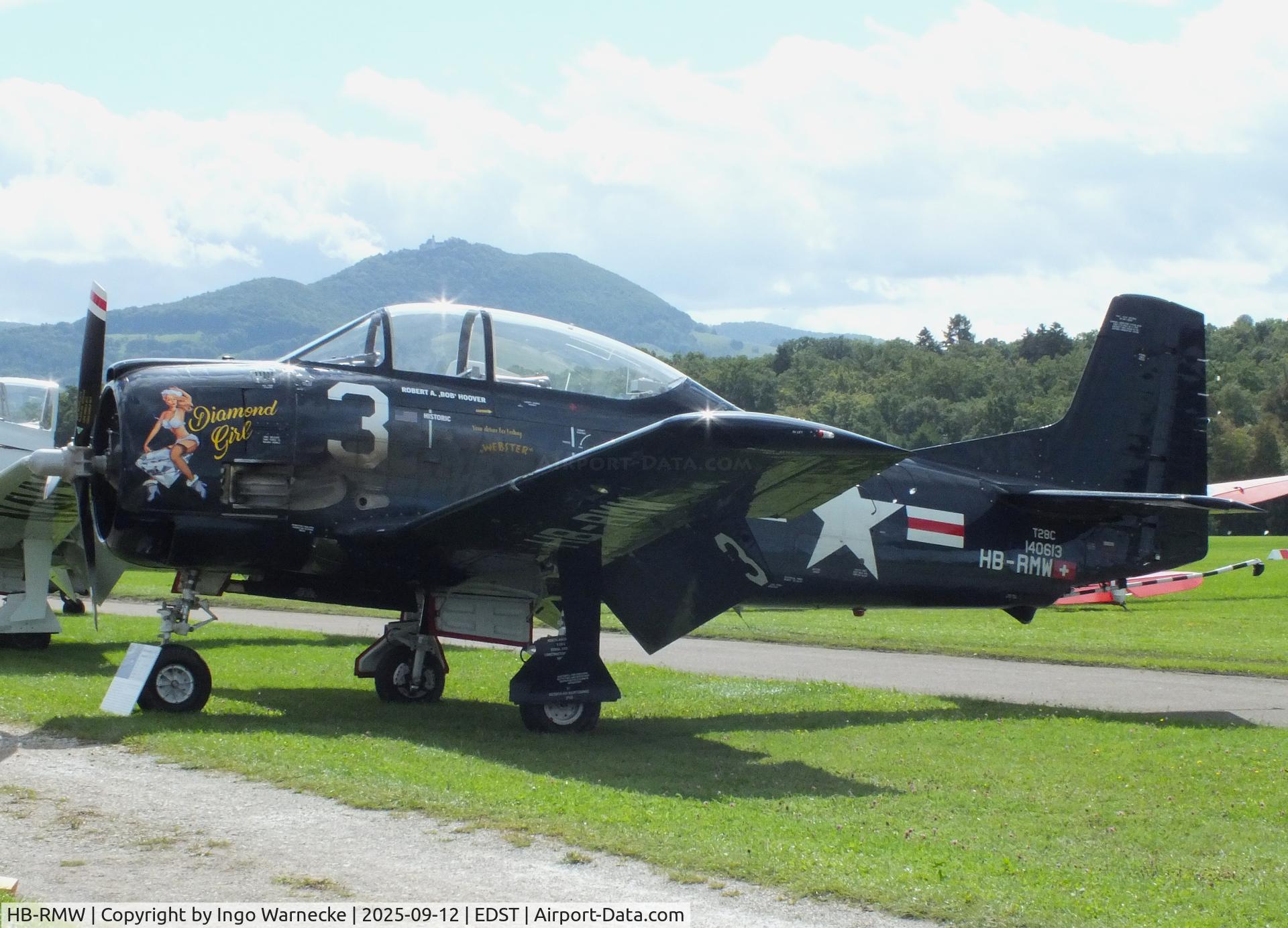 HB-RMW, 1957 North American T-28C Trojan Trojan C/N 226-190, North American T-28C Trojan at the 2025 Hahnweide Fly-in, Kirchheim unter Teck airfield