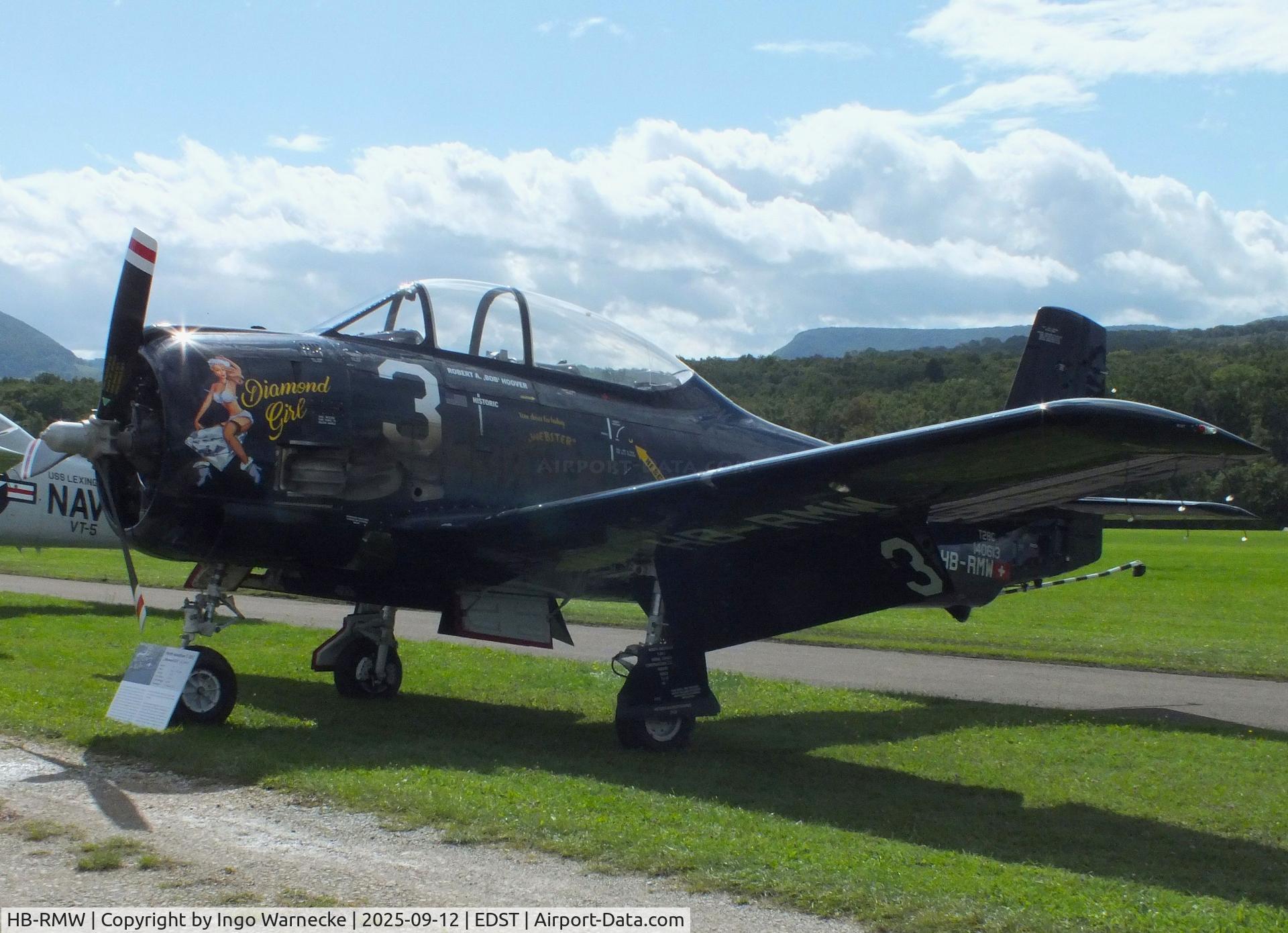 HB-RMW, 1957 North American T-28C Trojan Trojan C/N 226-190, North American T-28C Trojan at the 2025 Hahnweide Fly-in, Kirchheim unter Teck airfield