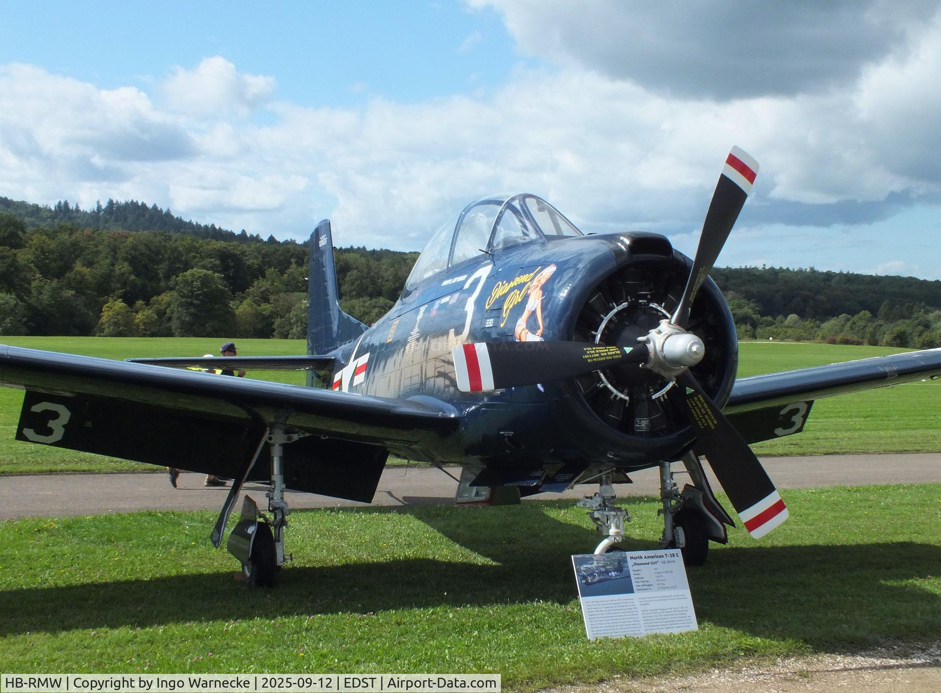 HB-RMW, 1957 North American T-28C Trojan Trojan C/N 226-190, North American T-28C Trojan at the 2025 Hahnweide Fly-in, Kirchheim unter Teck airfield