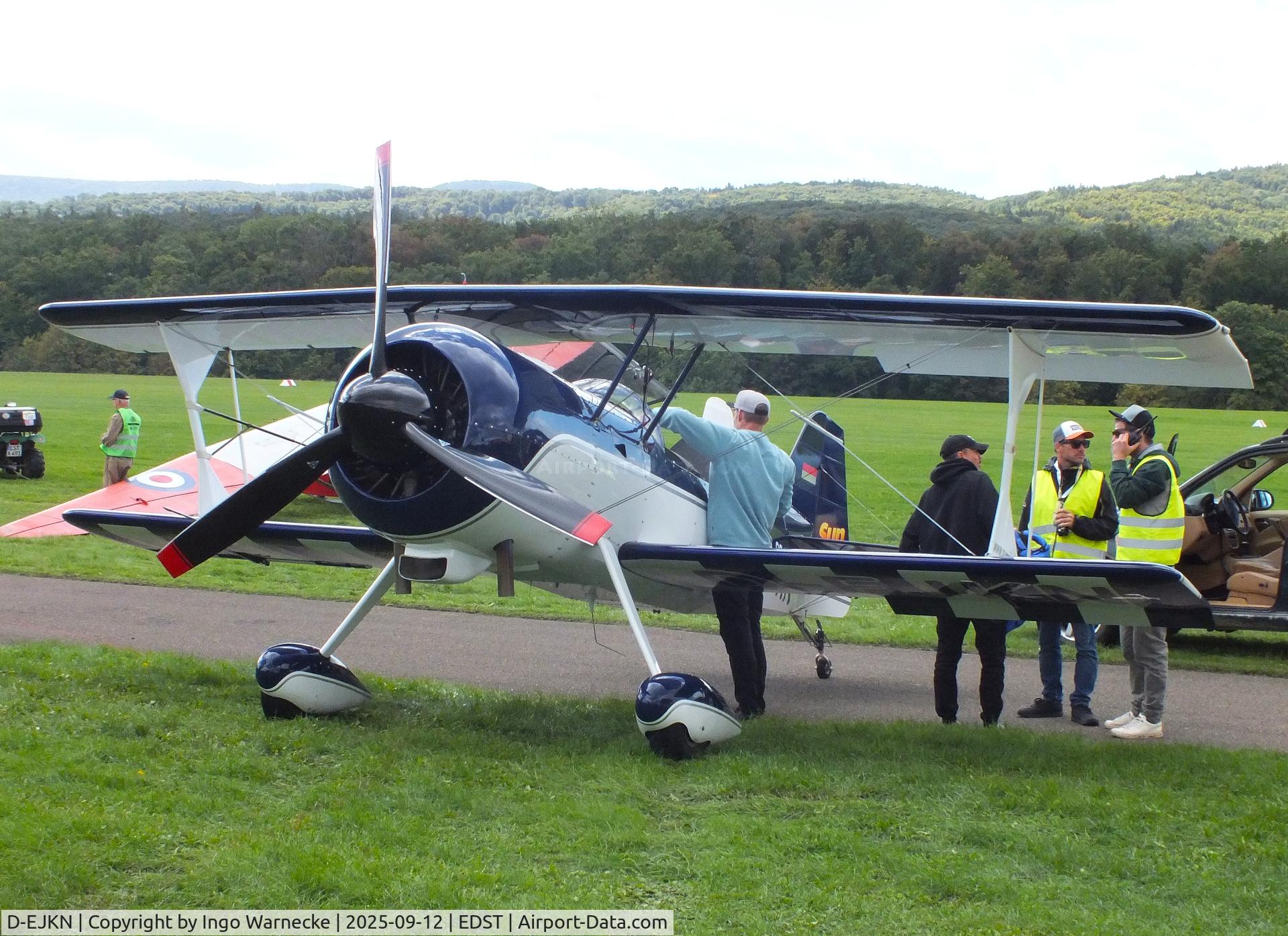 D-EJKN, 2020 Pitts M-12 Monster C/N 1, Pitts M-12 Monster at the 2025 Hahnweide Fly-in, Kirchheim unter Teck airfield