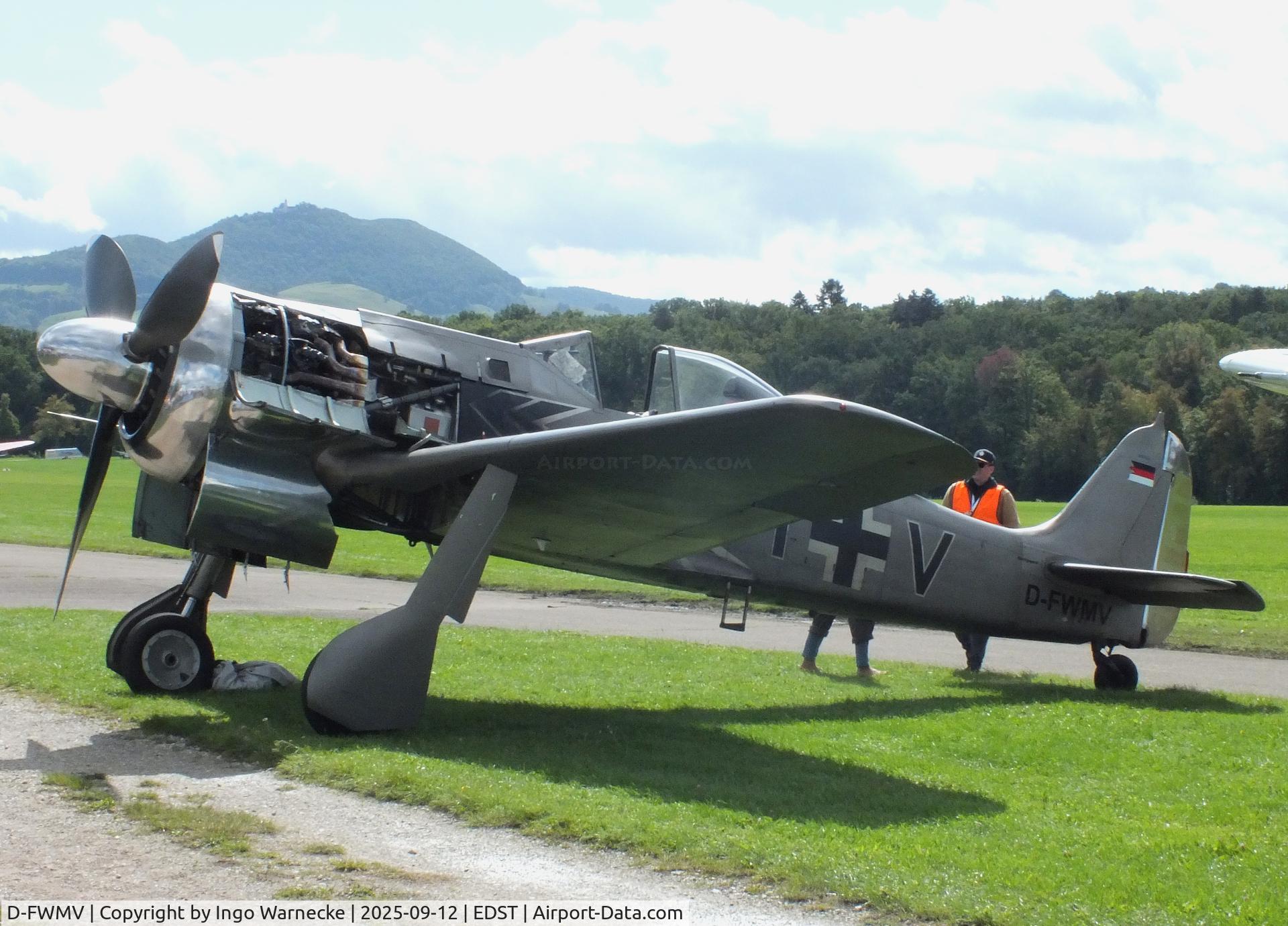 D-FWMV, 2013 Focke-Wulf FW190A-M2 Replica C/N 990009, Aerostar Focke-Wulf Fw 190A-M2 replica at the 2025 Hahnweide Fly-in, Kirchheim unter Teck airfield