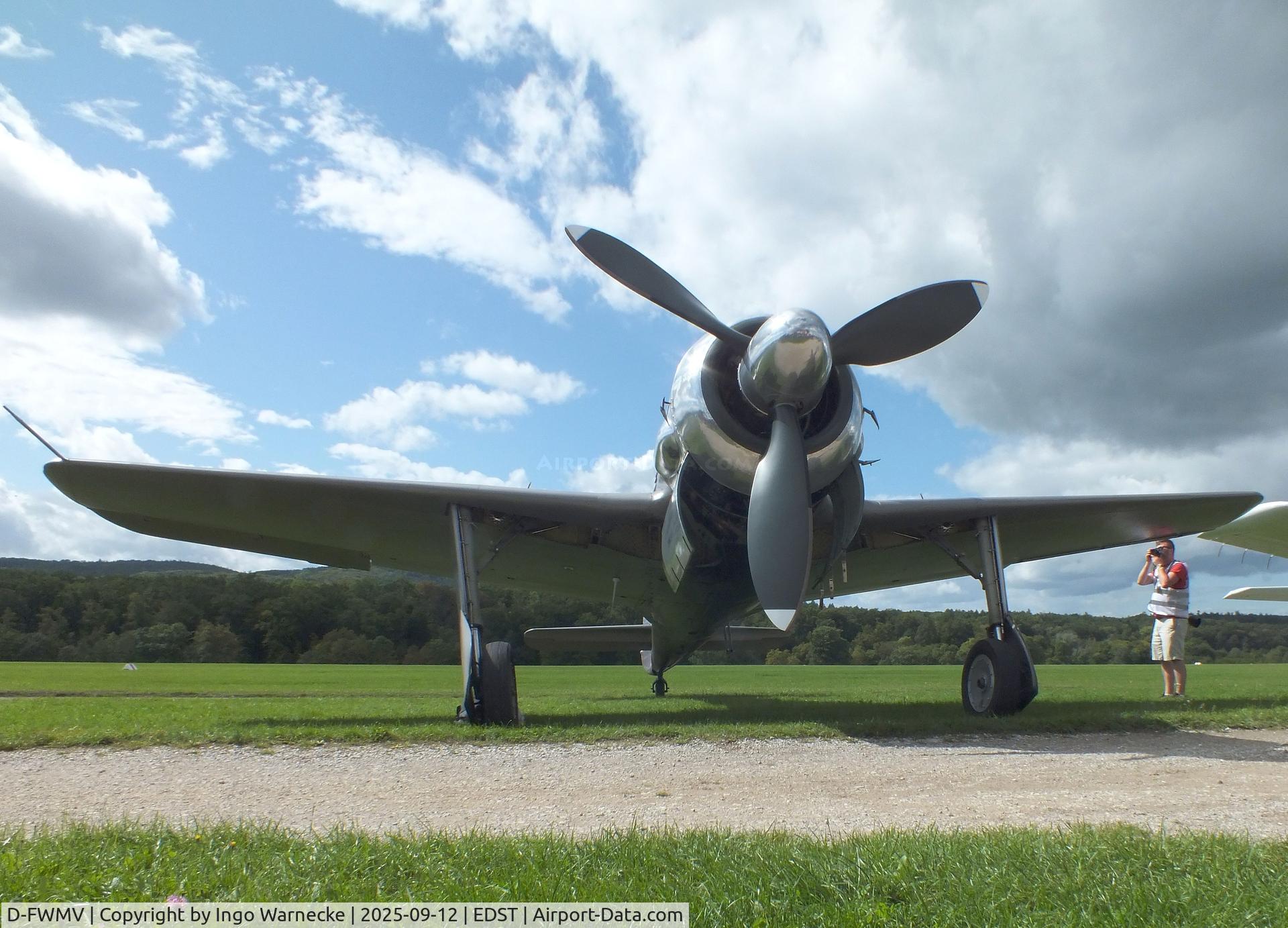D-FWMV, 2013 Focke-Wulf FW190A-M2 Replica C/N 990009, Aerostar Focke-Wulf Fw 190A-M2 replica at the 2025 Hahnweide Fly-in, Kirchheim unter Teck airfield
