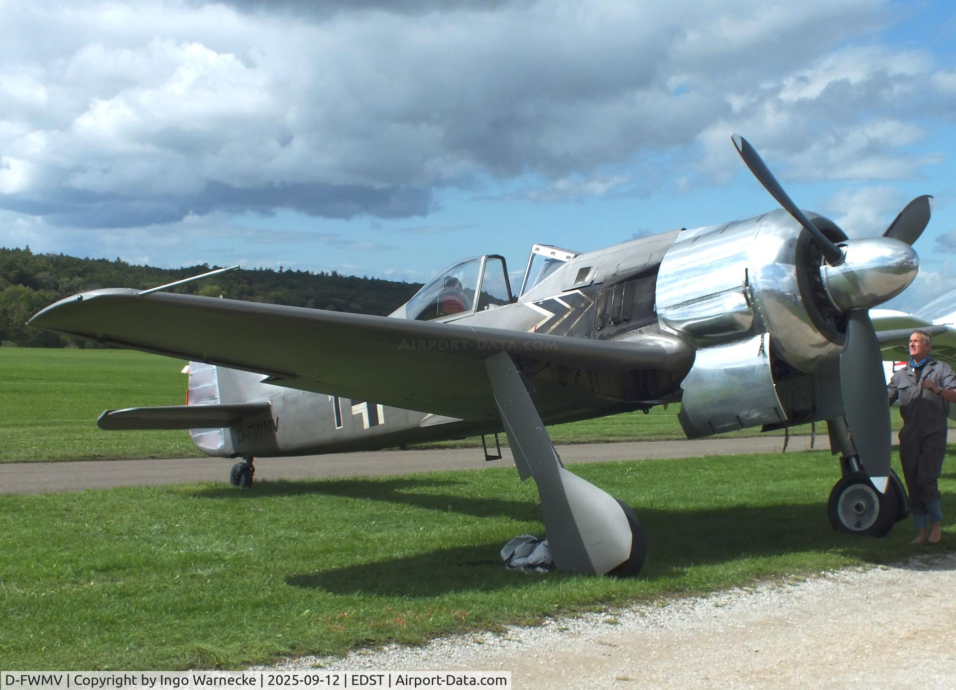 D-FWMV, 2013 Focke-Wulf FW190A-M2 Replica C/N 990009, Aerostar Focke-Wulf Fw 190A-M2 replica at the 2025 Hahnweide Fly-in, Kirchheim unter Teck airfield