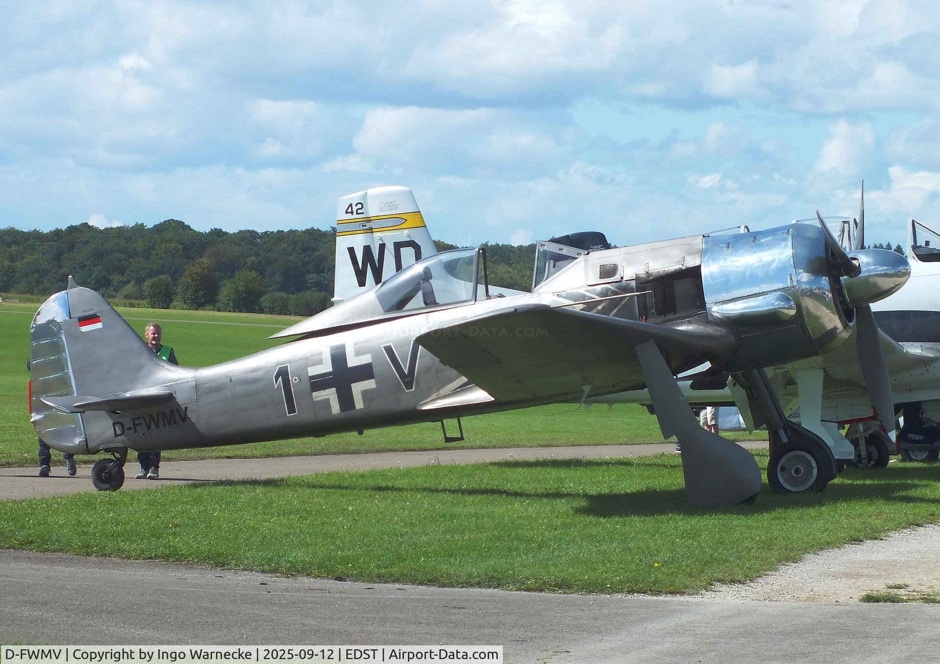 D-FWMV, 2013 Focke-Wulf FW190A-M2 Replica C/N 990009, Aerostar Focke-Wulf Fw 190A-M2 replica at the 2025 Hahnweide Fly-in, Kirchheim unter Teck airfield