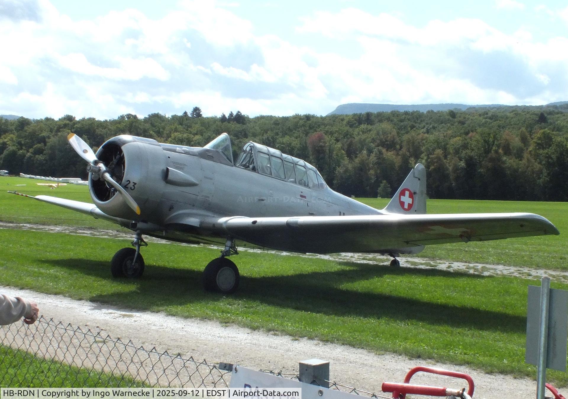 HB-RDN, 1942 Noorduyn AT-16 Harvard IIB C/N 14-201, North American (Noorduyn) T-6 / AT-16 Harvard II B at the 2025 Hahnweide Fly-in, Kirchheim unter Teck airfield