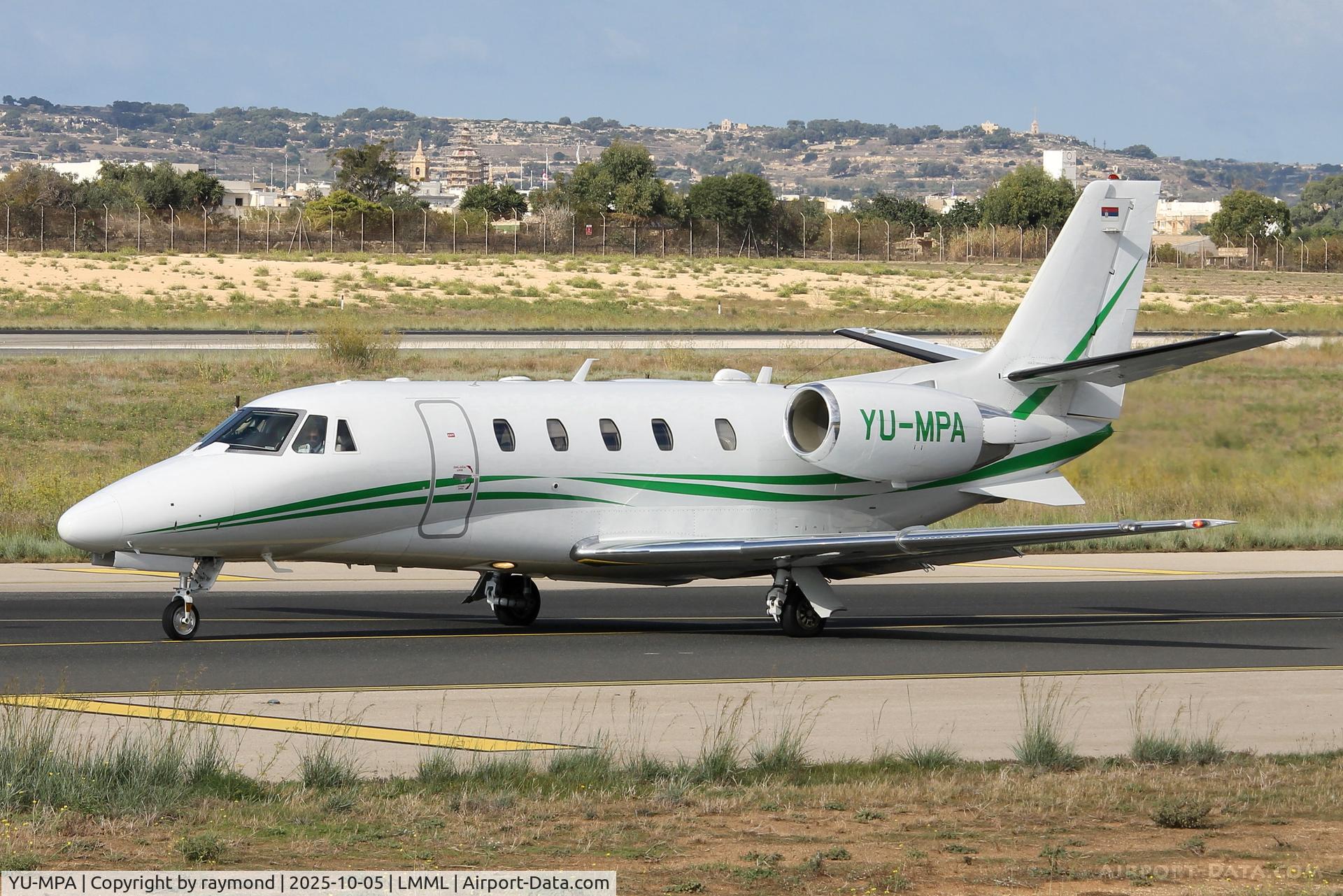 YU-MPA, , Cessna 560XL Citation XLS+ reg YU-MPA of MPC Air on the taxiway at Malta ready for depparture.