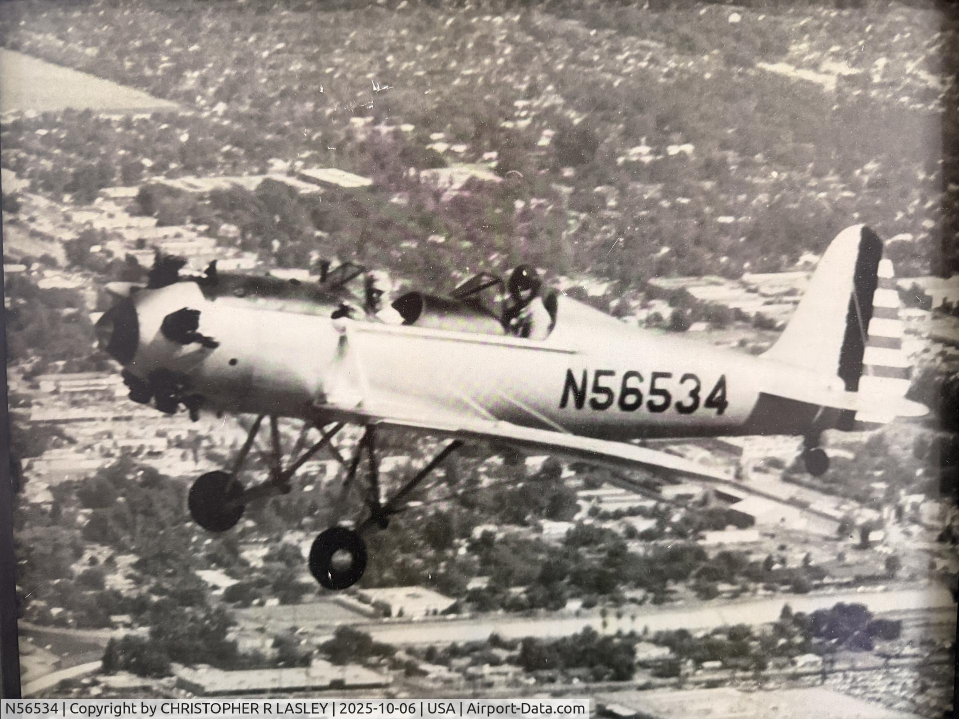 N56534, 1941 Ryan PT-22C Recruit (ST3KR) C/N 1590, I found this photo amongst a bunch of photos my father had. I'm guessing at one point it was probably his plane or a friend of his. plane N56534, 1941 Ryan PT-22C Recruit (ST3KR) C/N 1590, I found this photo amongst a bunch of photos my father had. I'm guessing at one point it was probably his plane or a friend of his. plane