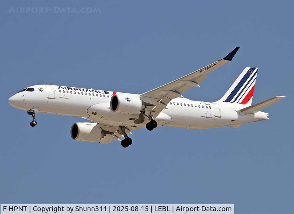 F-HPNT, 2025 Airbus A220-300 C/N 55367, Landing rwy 24R