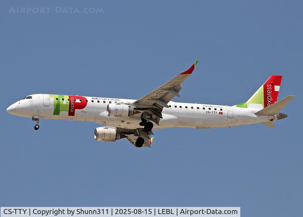 CS-TTY, 2013 Embraer 195AR (ERJ-190-200IGW) C/N 19000609, Landing rwy 24R