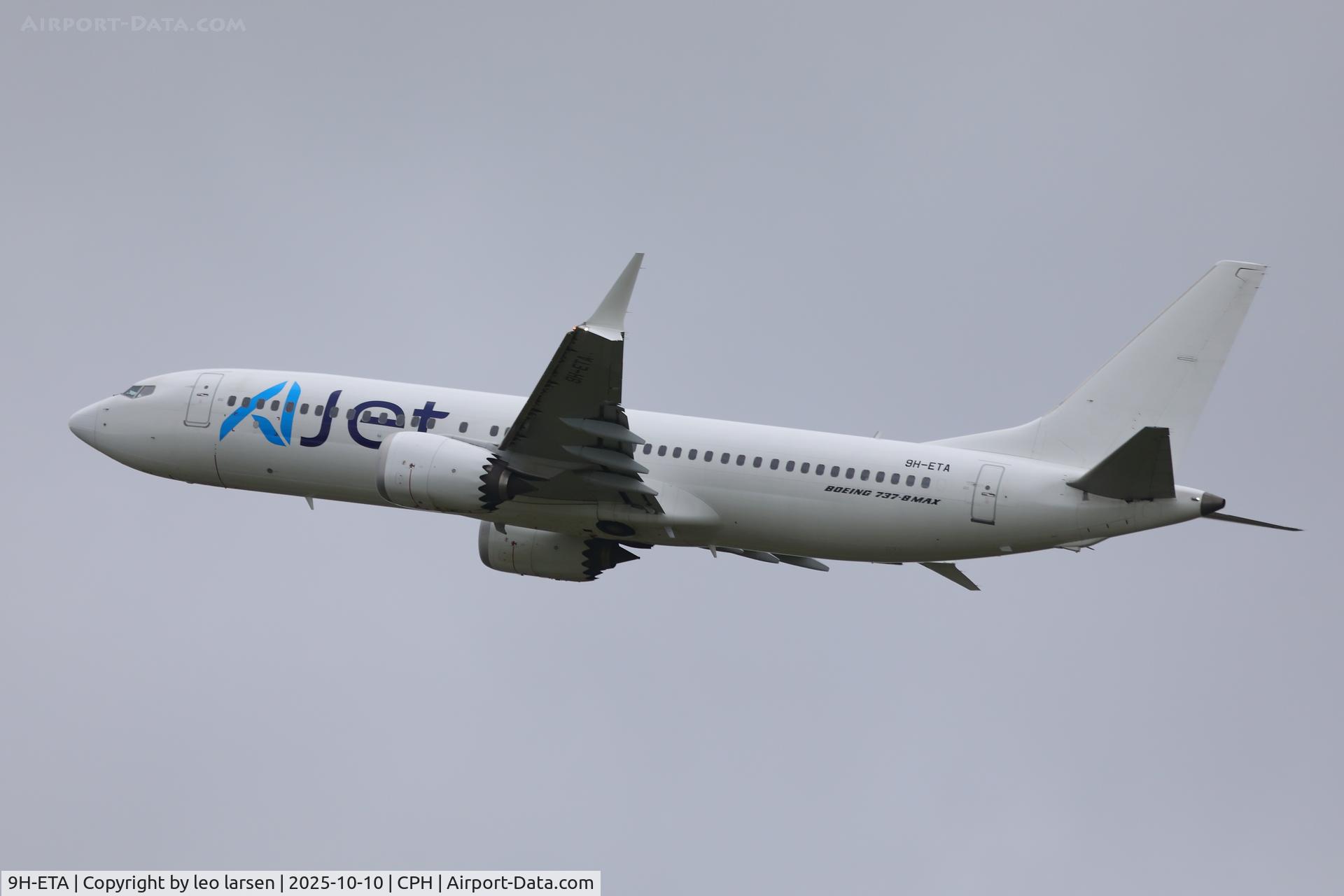 9H-ETA, 2018 Boeing 737-8 MAX C/N 60548, Copenhagen 10.10.2025 9H-ETA, 2018 Boeing 737-8 MAX C/N 60548, Copenhagen 10.10.2025
