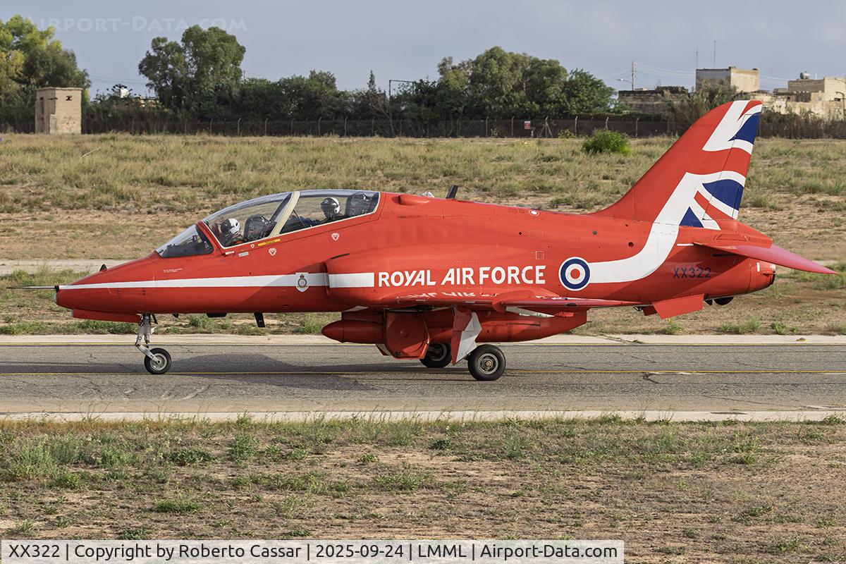 XX322, 1980 Hawker Siddeley Hawk T.1A C/N 165/312147, Malta International Airshow 2025