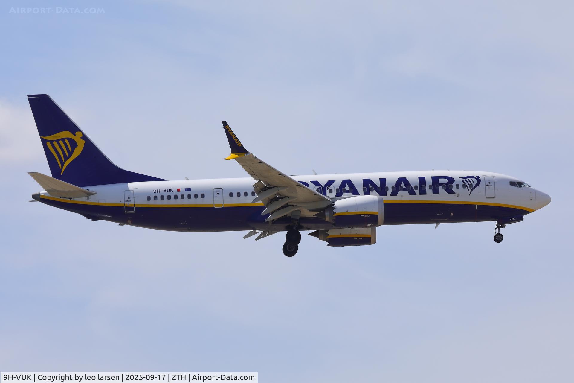 9H-VUK, 2021 Boeing 737-8-200 MAX C/N 62321, Zakynthos 17.9.2025