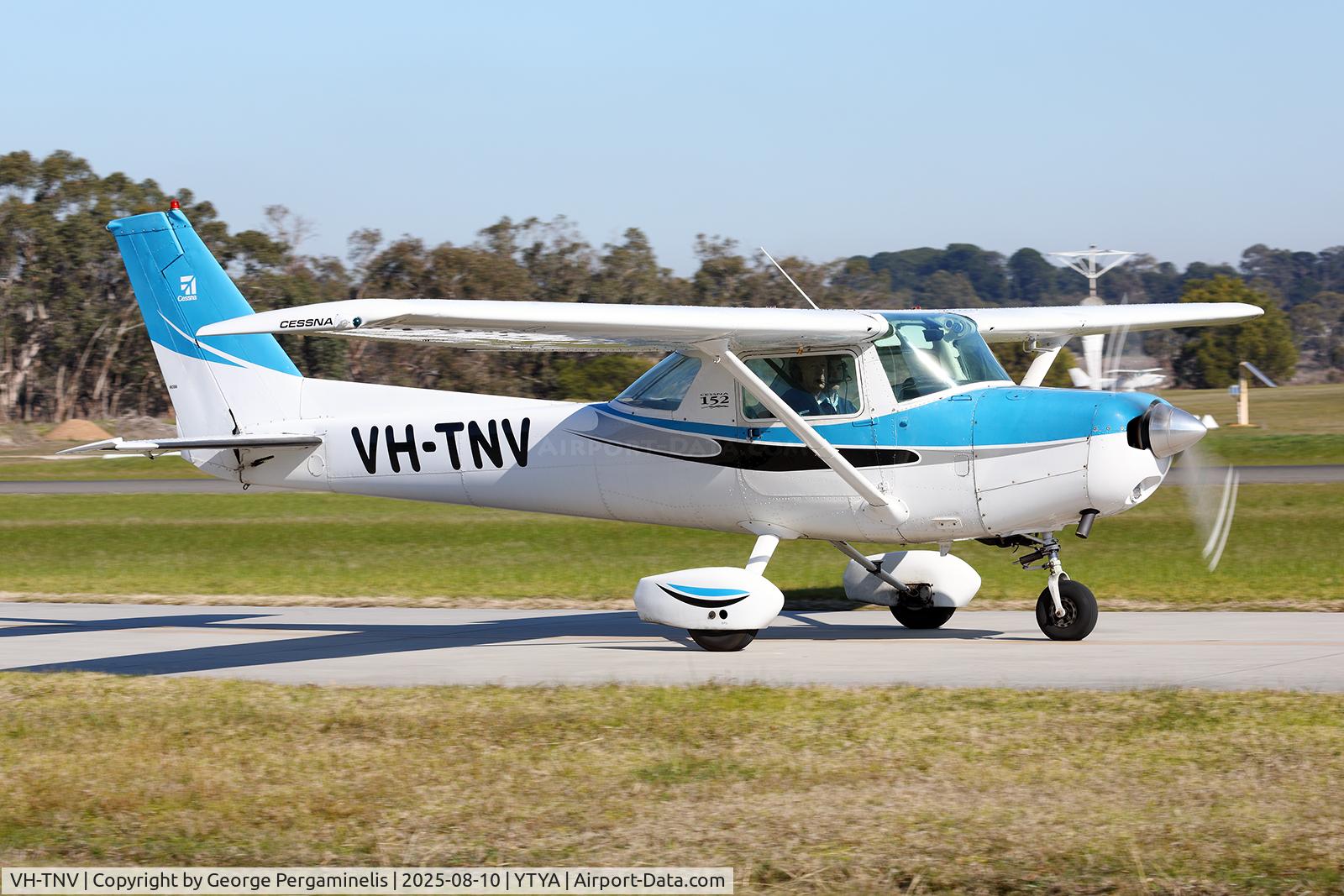 VH-TNV, 1978 Cessna 152 C/N 15281560, After landing on runway 35.
