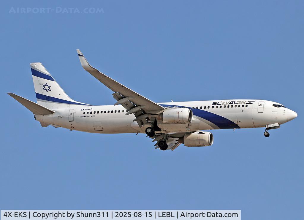 4X-EKS, 2008 Boeing 737-8HX C/N 36433, Landing rwy 24R