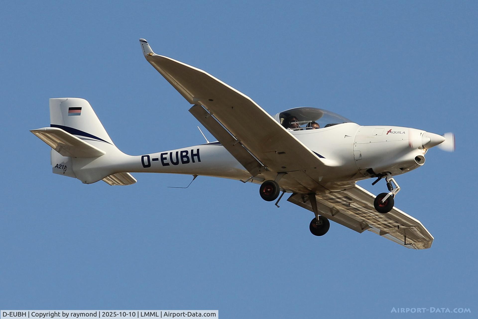 D-EUBH, Aquila A211G C/N AT01-100B-350, Aquila A211G reg D-EUBH (Private) landing on RW23, aircraft based in Malta for flying training.
 D-EUBH, Aquila A211G C/N AT01-100B-350, Aquila A211G reg D-EUBH (Private) landing on RW23, aircraft based in Malta for flying training.