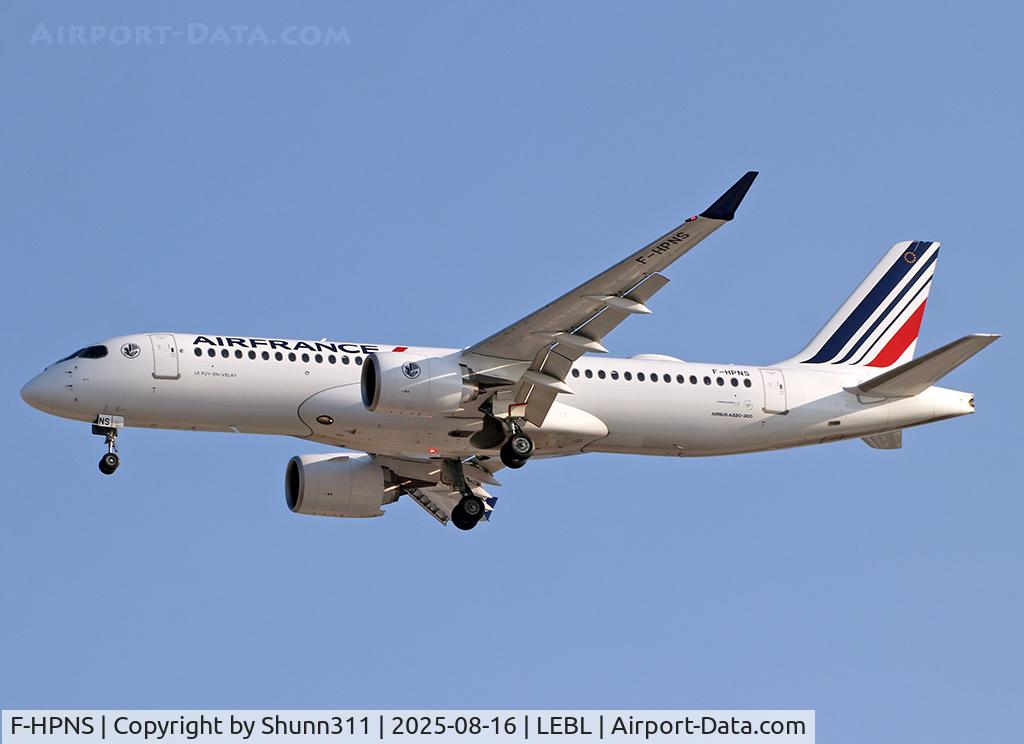 F-HPNS, 2025 Airbus A220-300 C/N 55353, Landing rwy 24R